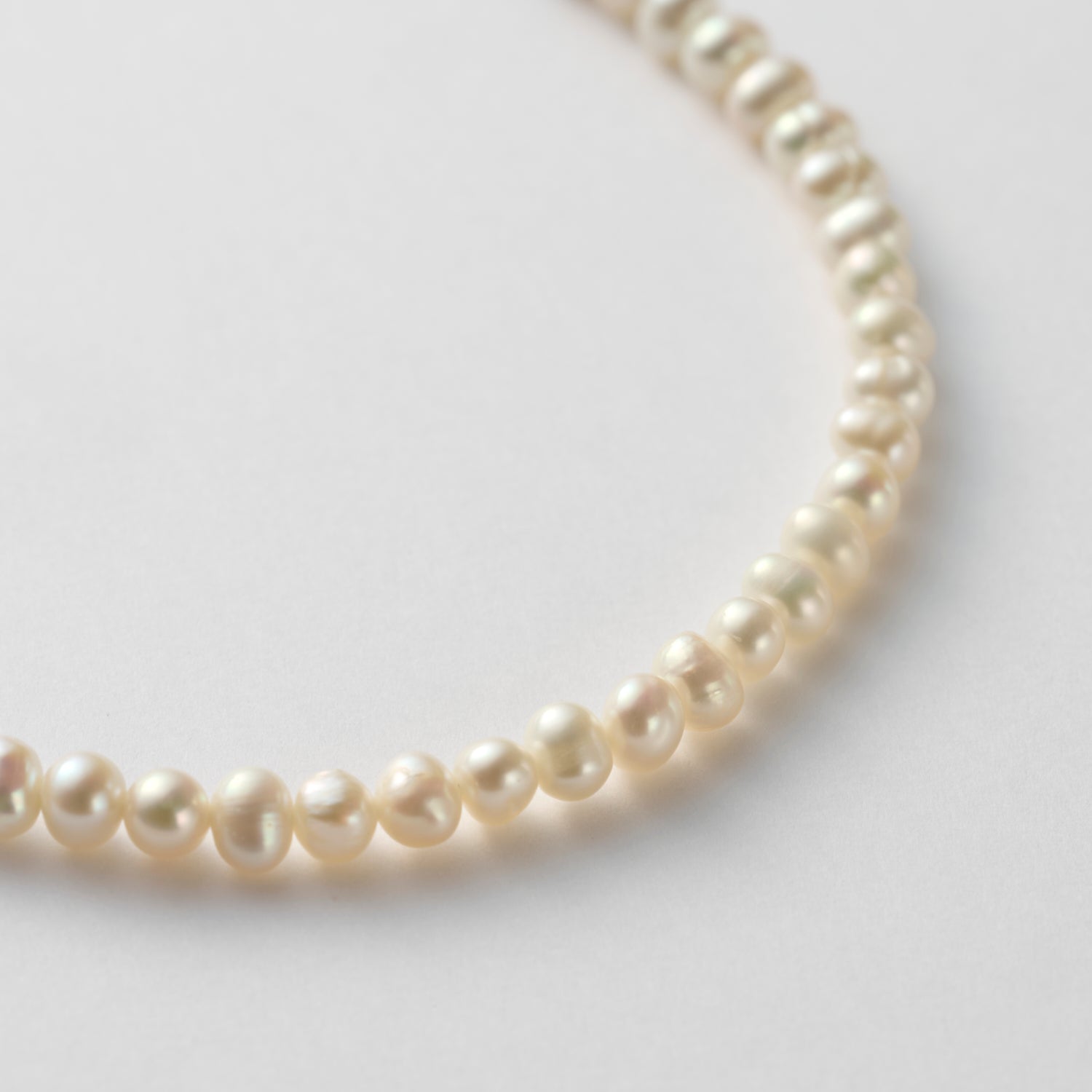 LIMITED COLLECTION【Freshwater pearl Ball chain necklace (mini Potet) 】