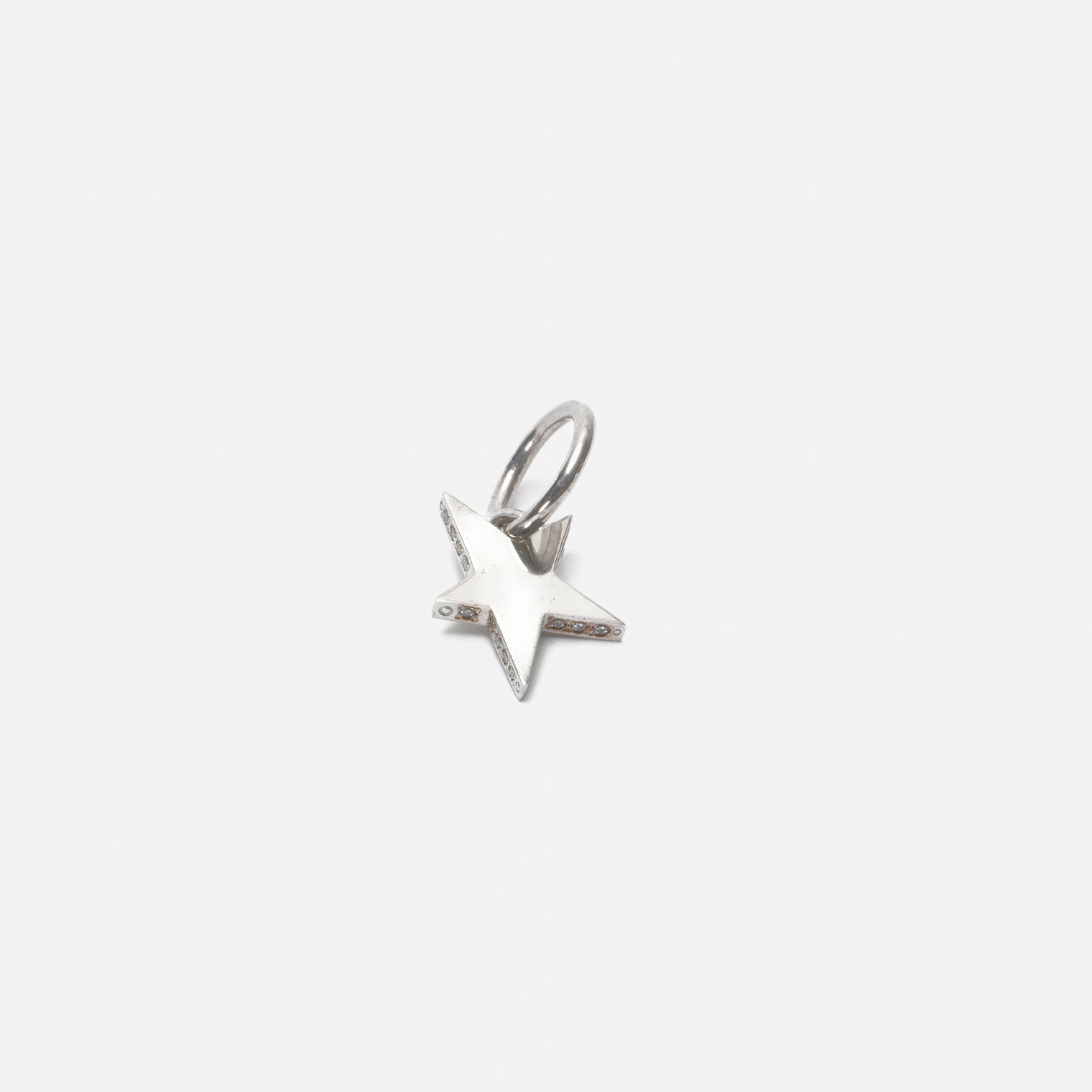 【an-other】Tiny star line stone charm (cubic zirconia)
