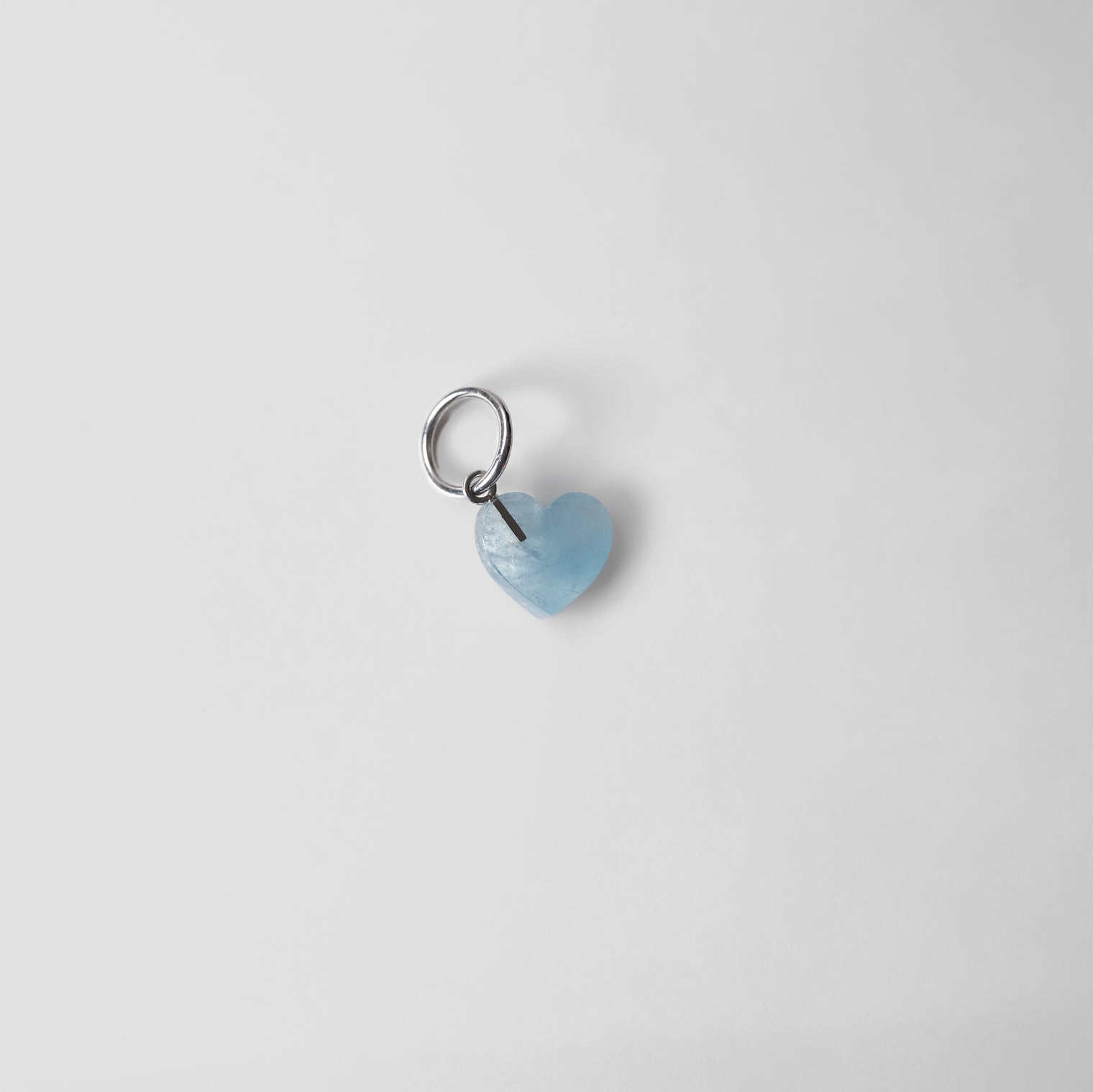 mini Heart charm ( Aquamarine )