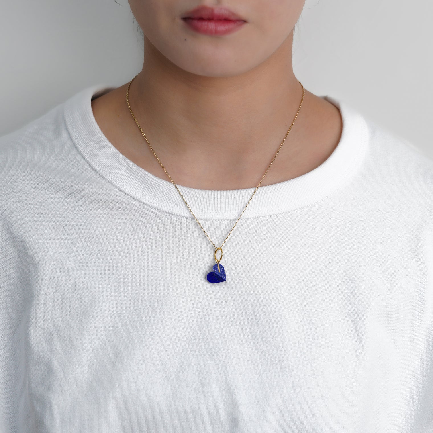 【 One of a kind 】Heart charm (Lapis lazuli)