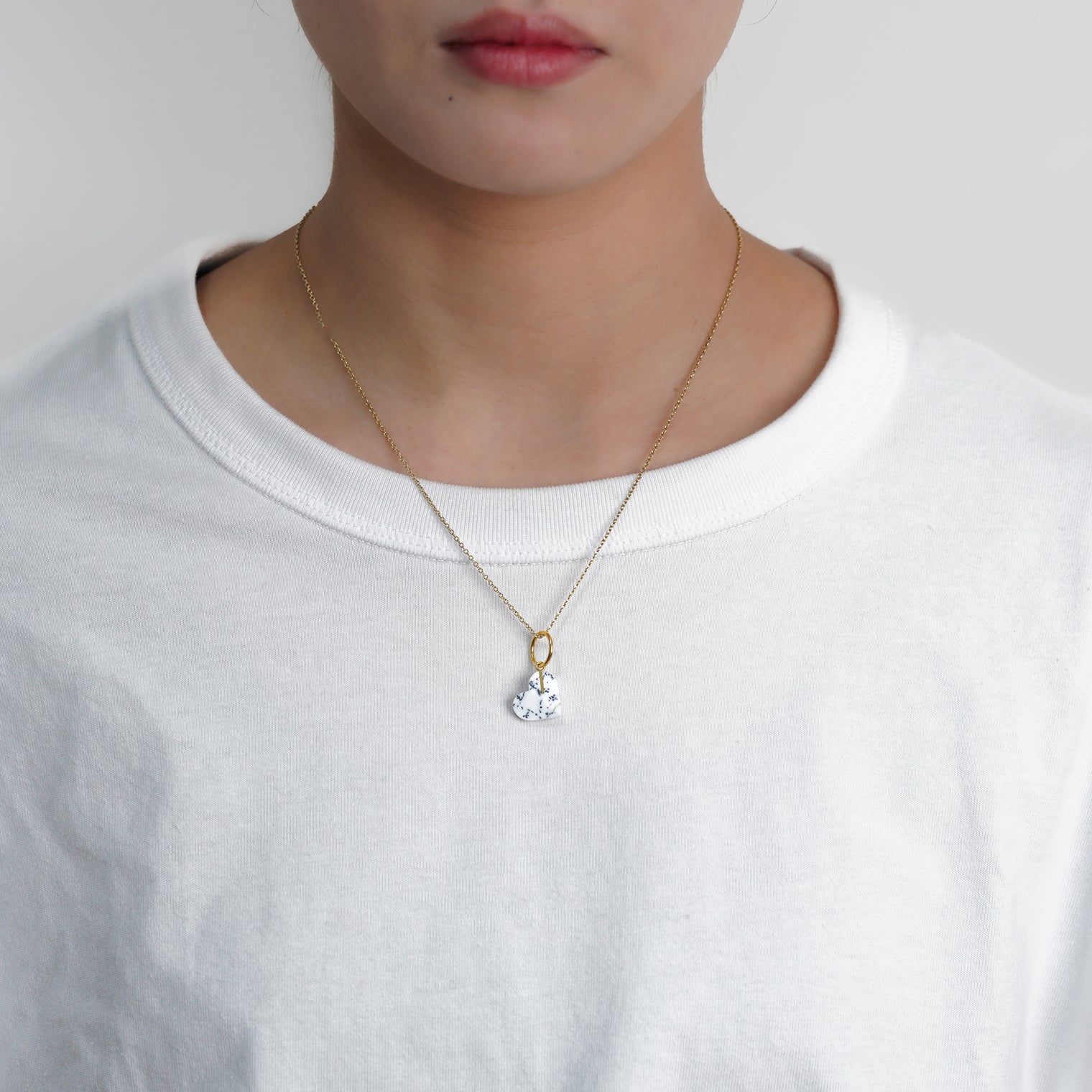 【 One of a kind 】Heart charm(Dendritic opal)