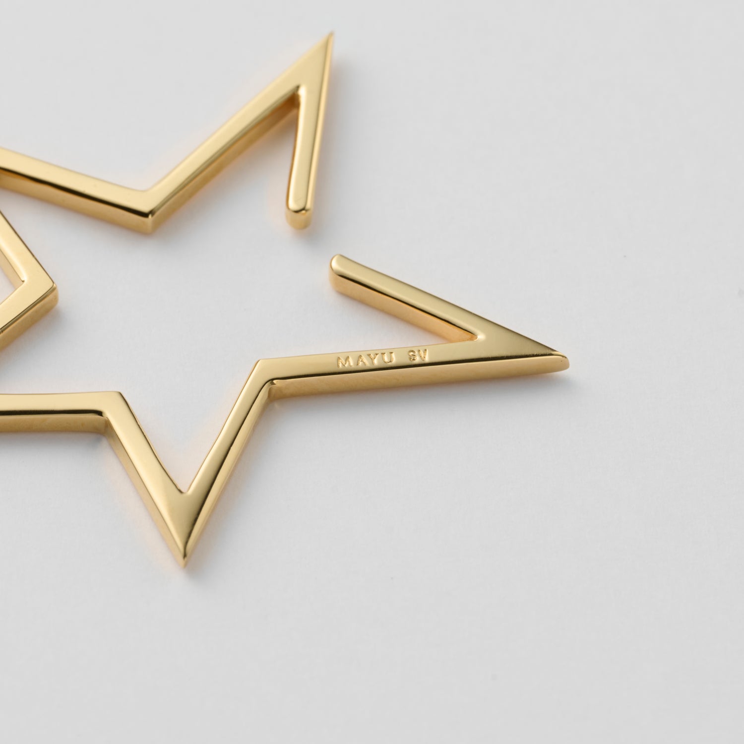 【New】Hoop star earcuff (Large/gold)