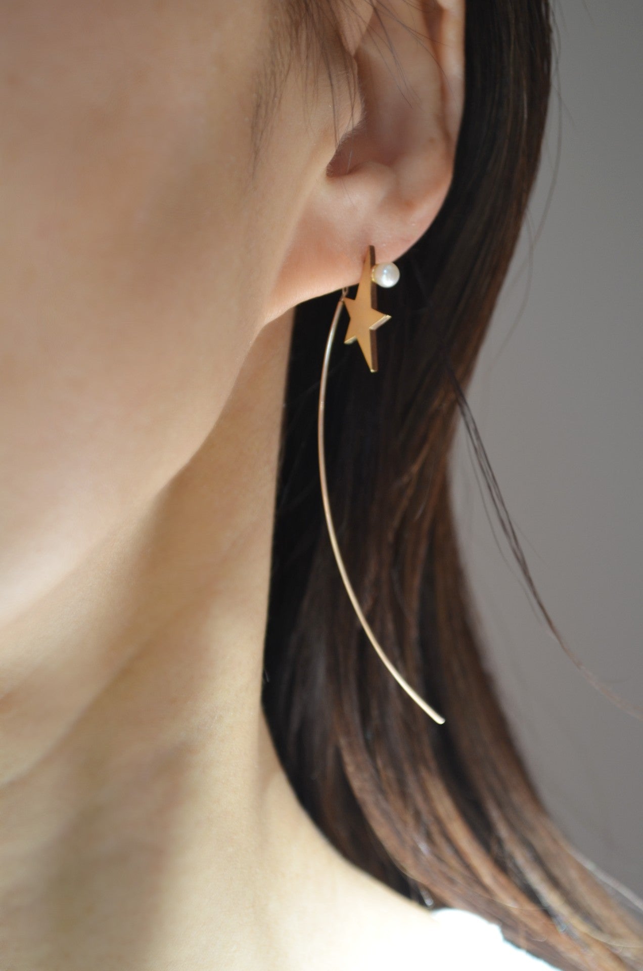 2way star pierce (Gold / Pearl )