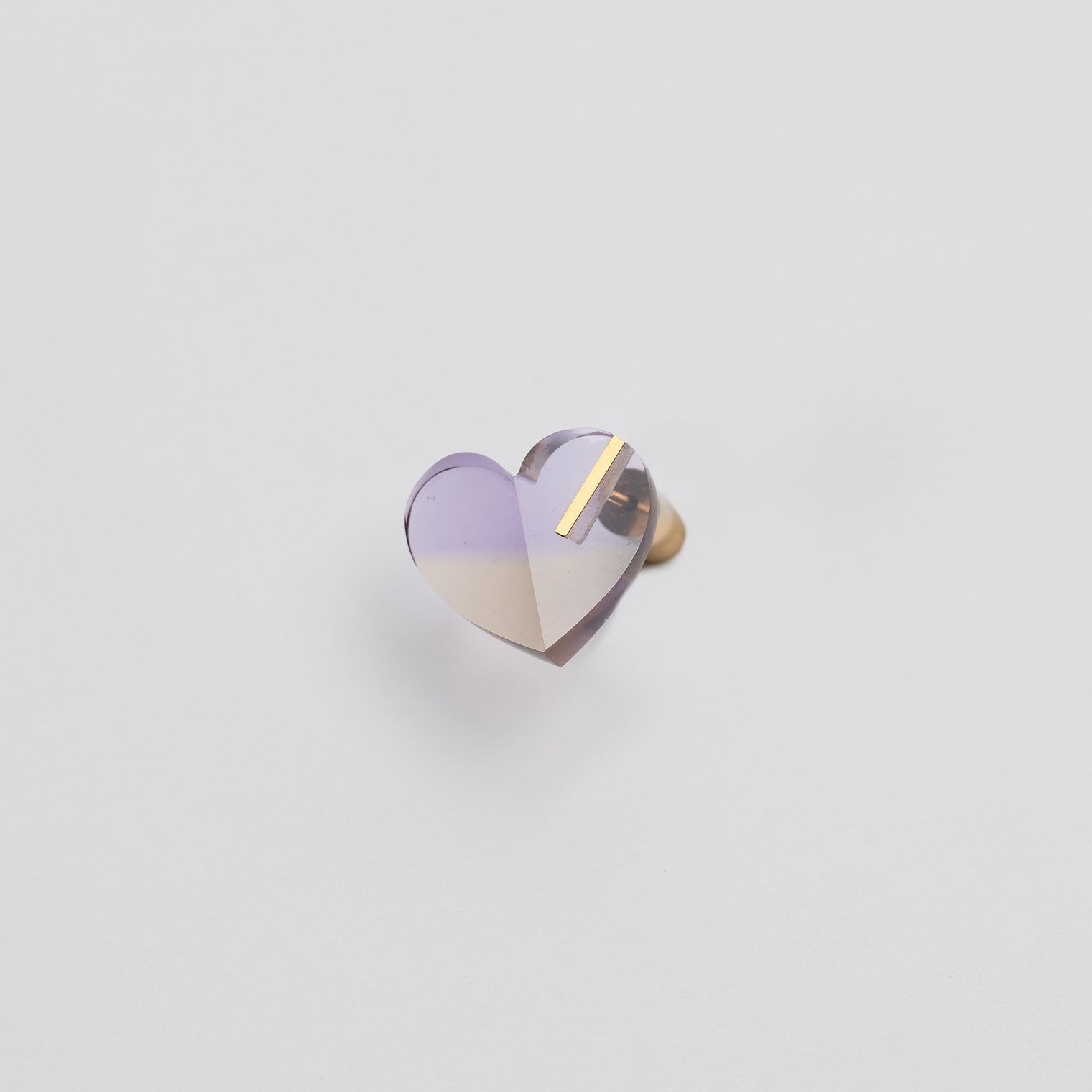 【 One of a kind 】Heart pierced earring (Ametrine / K10 post)