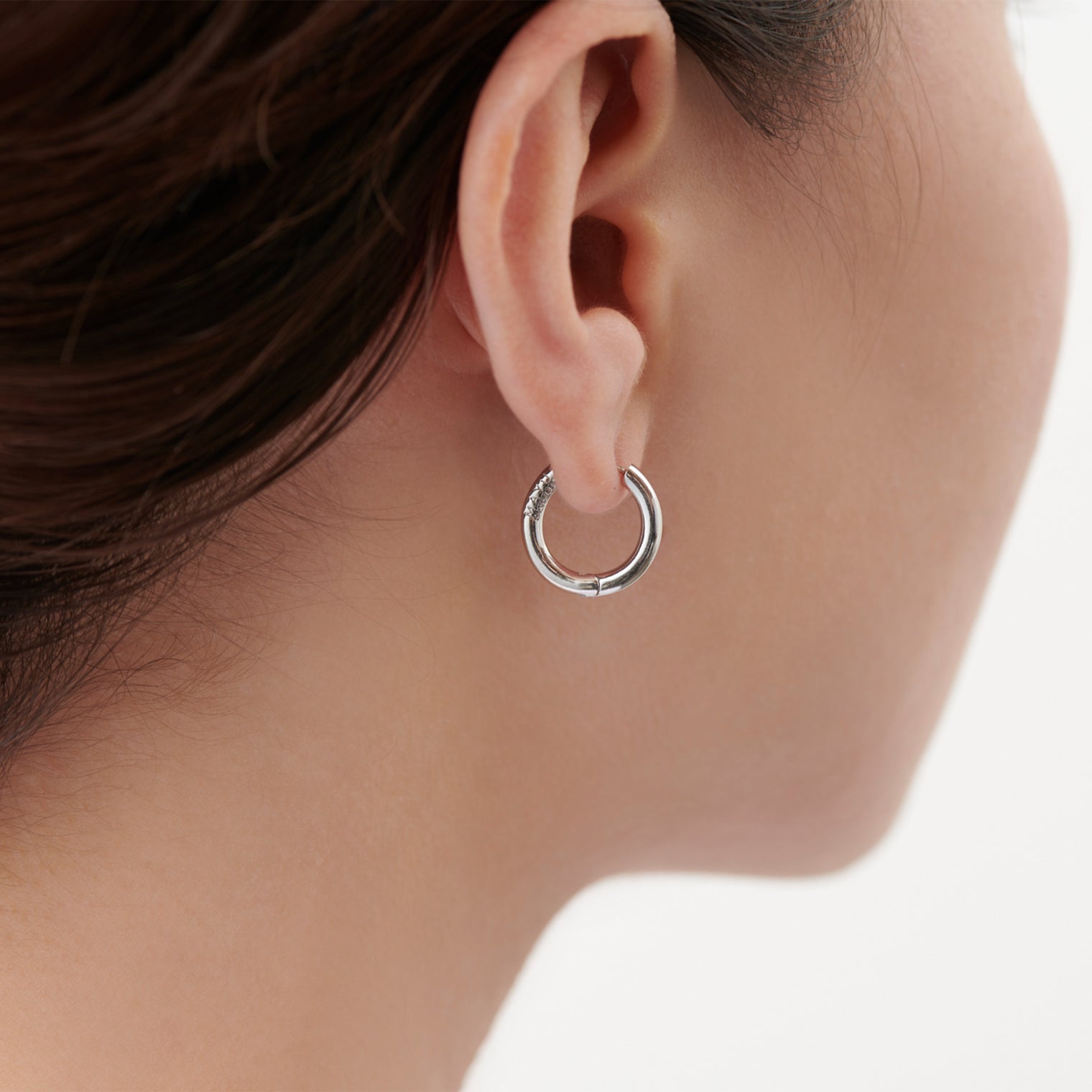 Baby ring charm / Hoop pierced earring