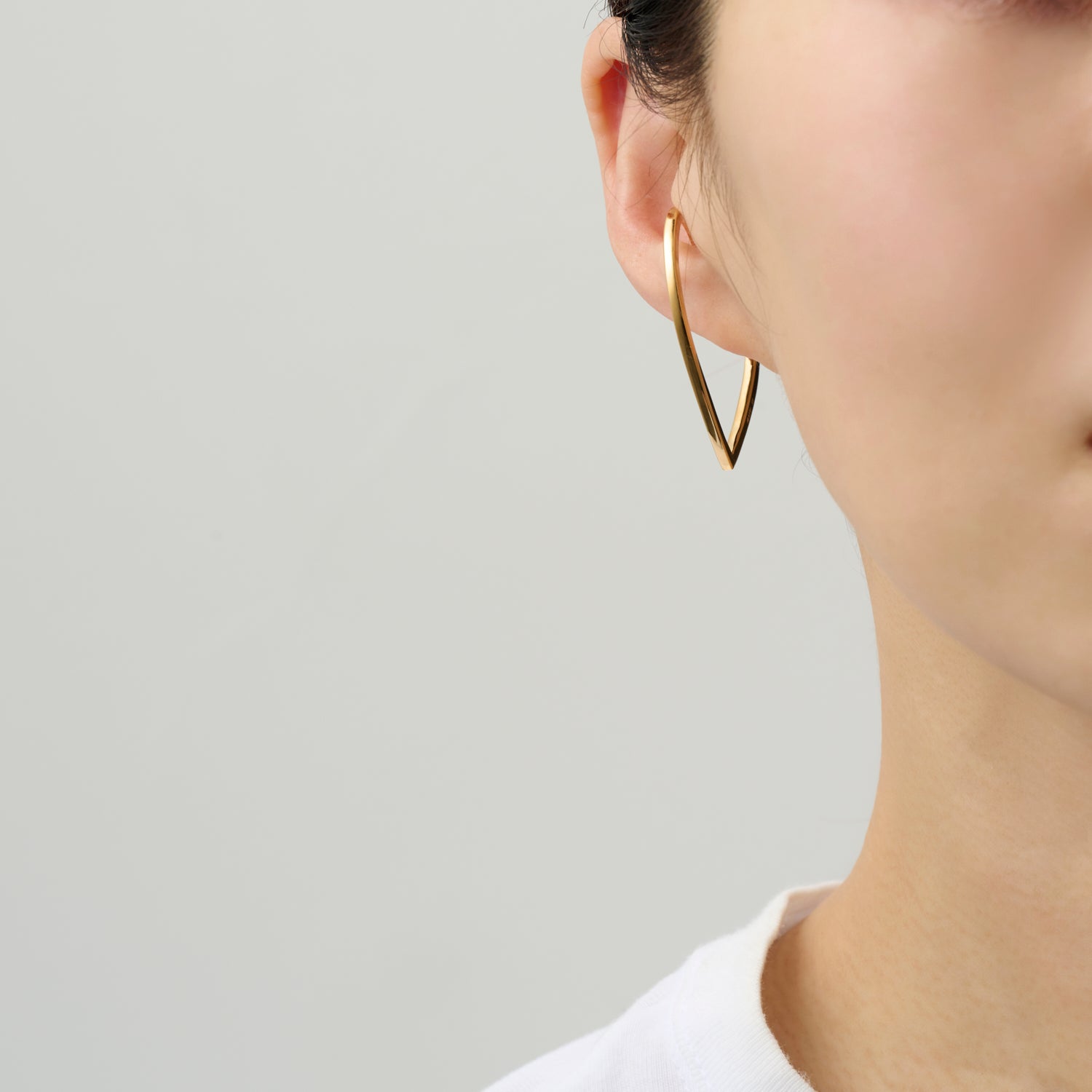 【New】Hoop heart earcuff (Large/ gold)