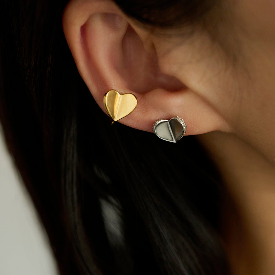 Small heart earring ( Gold )