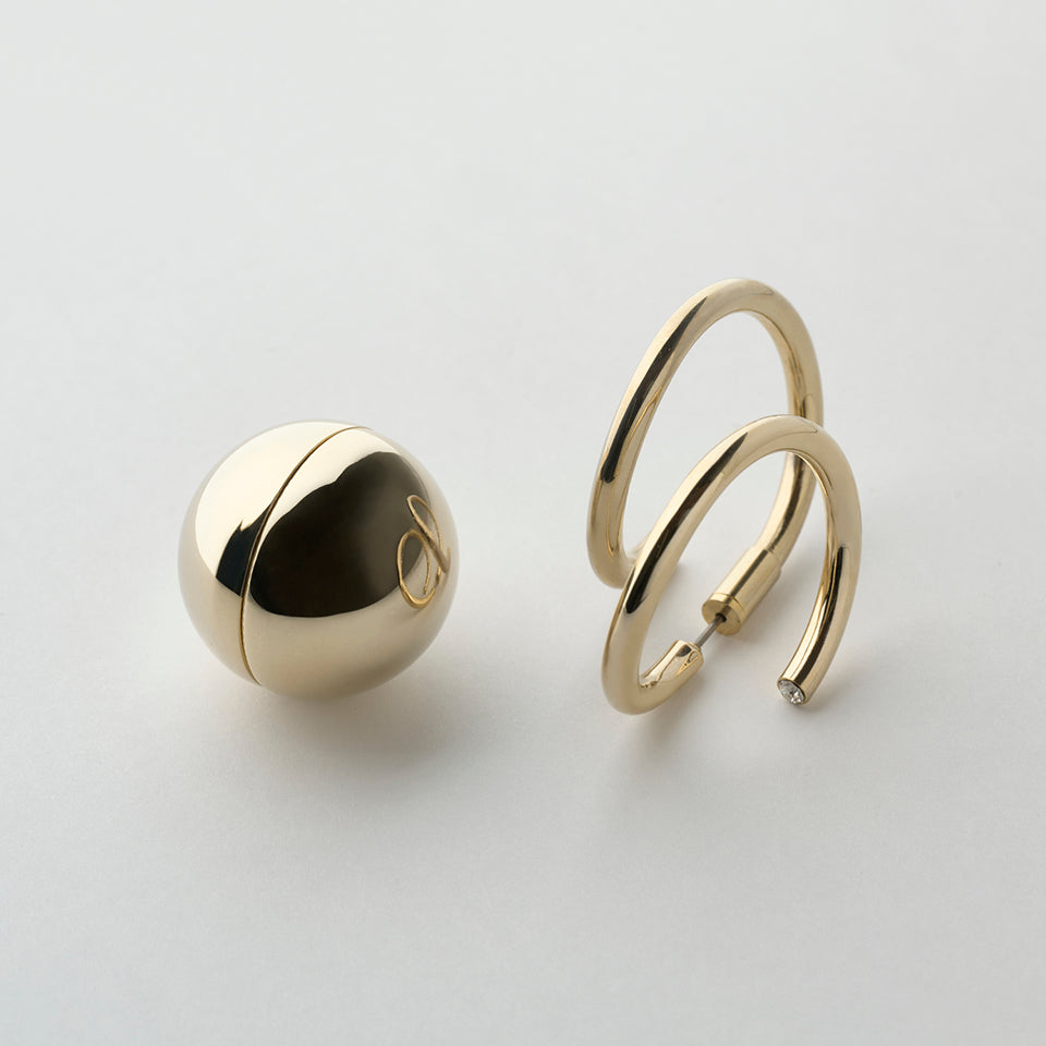 25mm sphere pierce (gold)