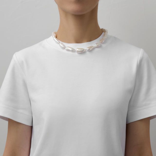 LIMITED COLLECTION Freshwater pearl ball chain necklace(deluxe)