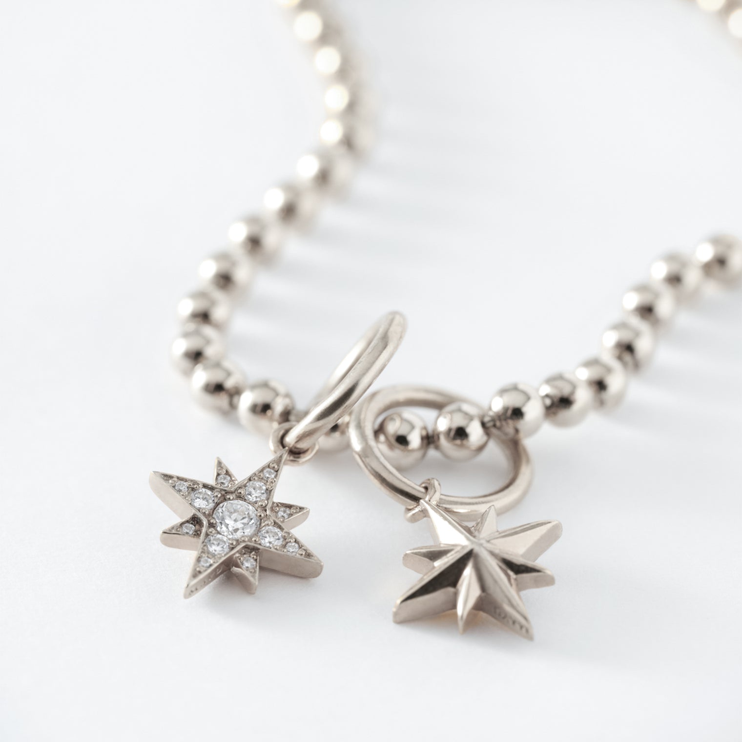 【NEW】little star charm (reversible / silver / cubic zirconia)