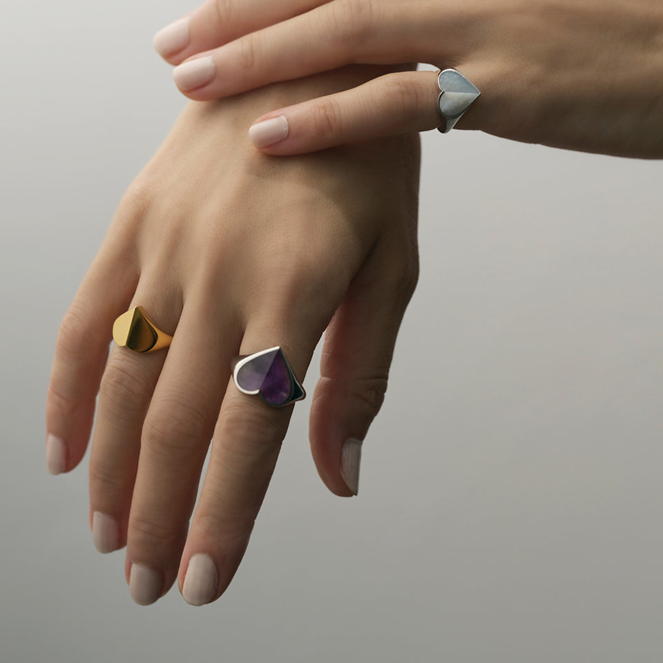 Heart signet ring ( gold )