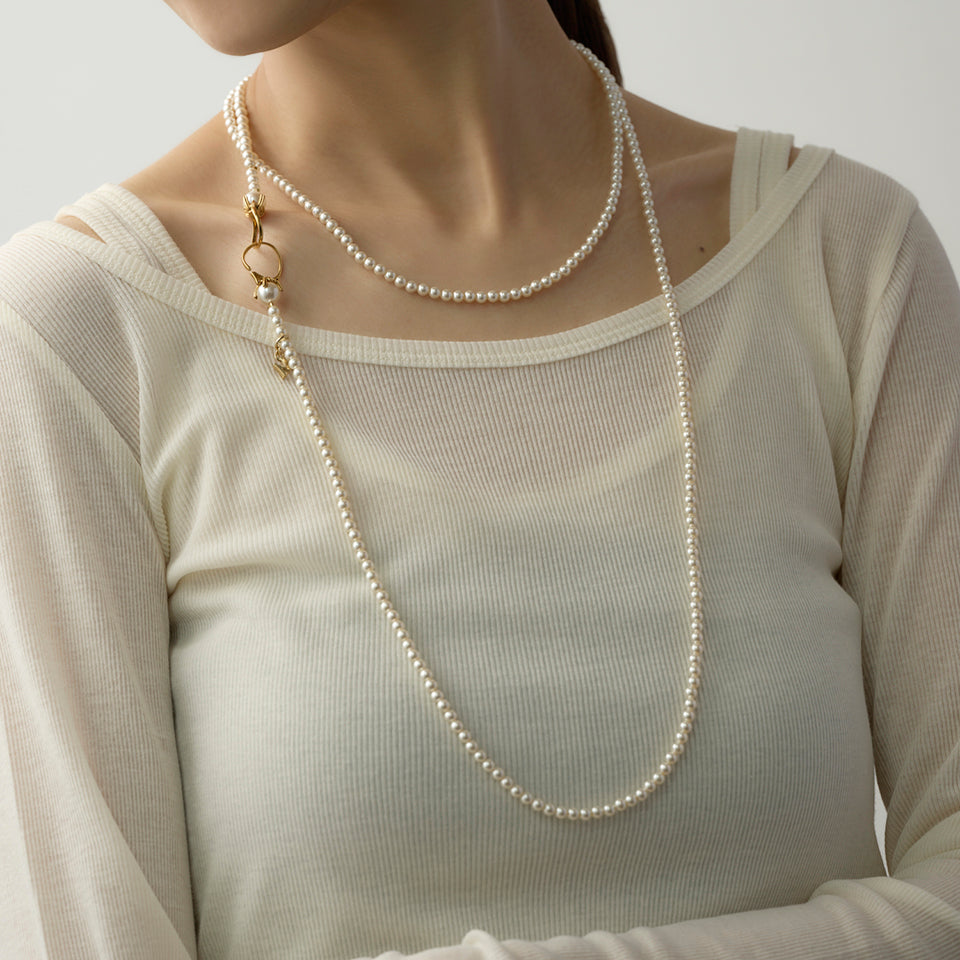 pearl necklace (4mm pearl / 120cm)