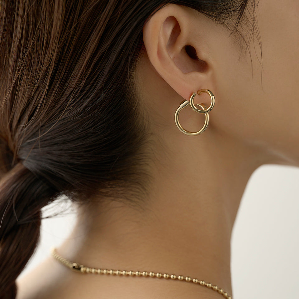 Gold line pierce(13mm line×19mm line/crystal glass/Gold)