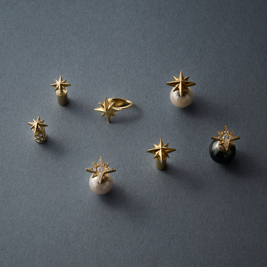 Tiny star pierce(gold)