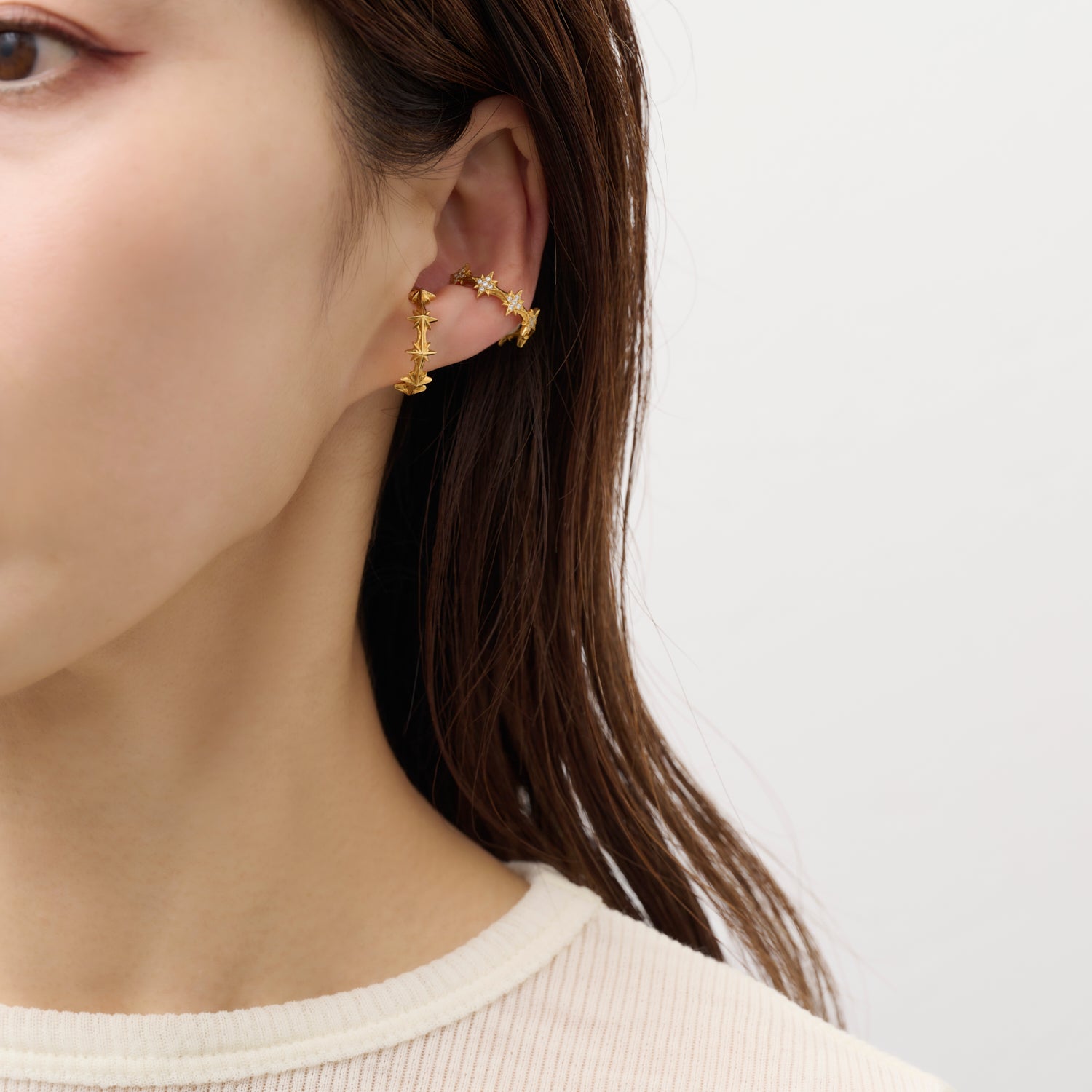 【NEW】8star earcuff (gold)