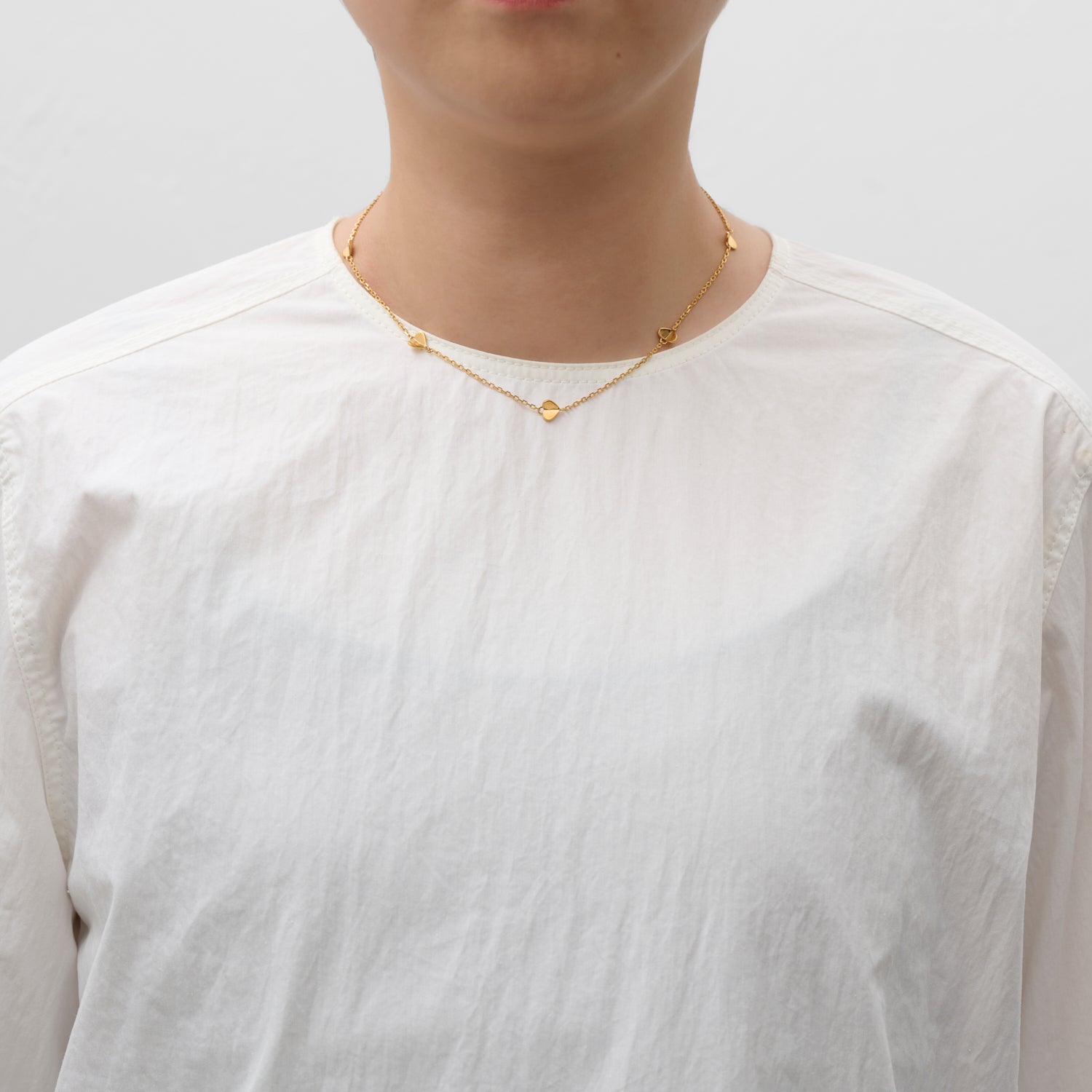 【New】Tiny Heart Station necklace