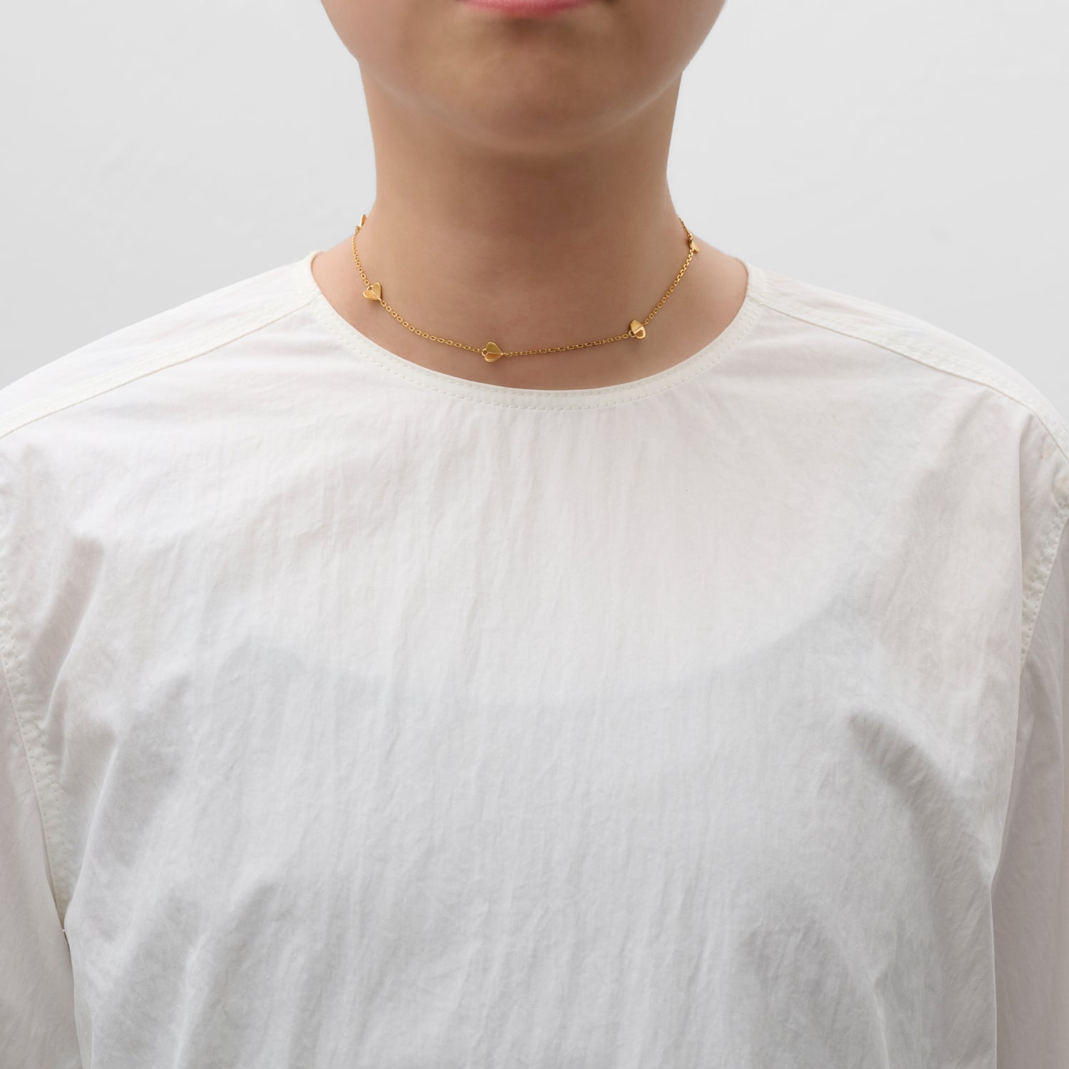 【New】Tiny Heart Station necklace