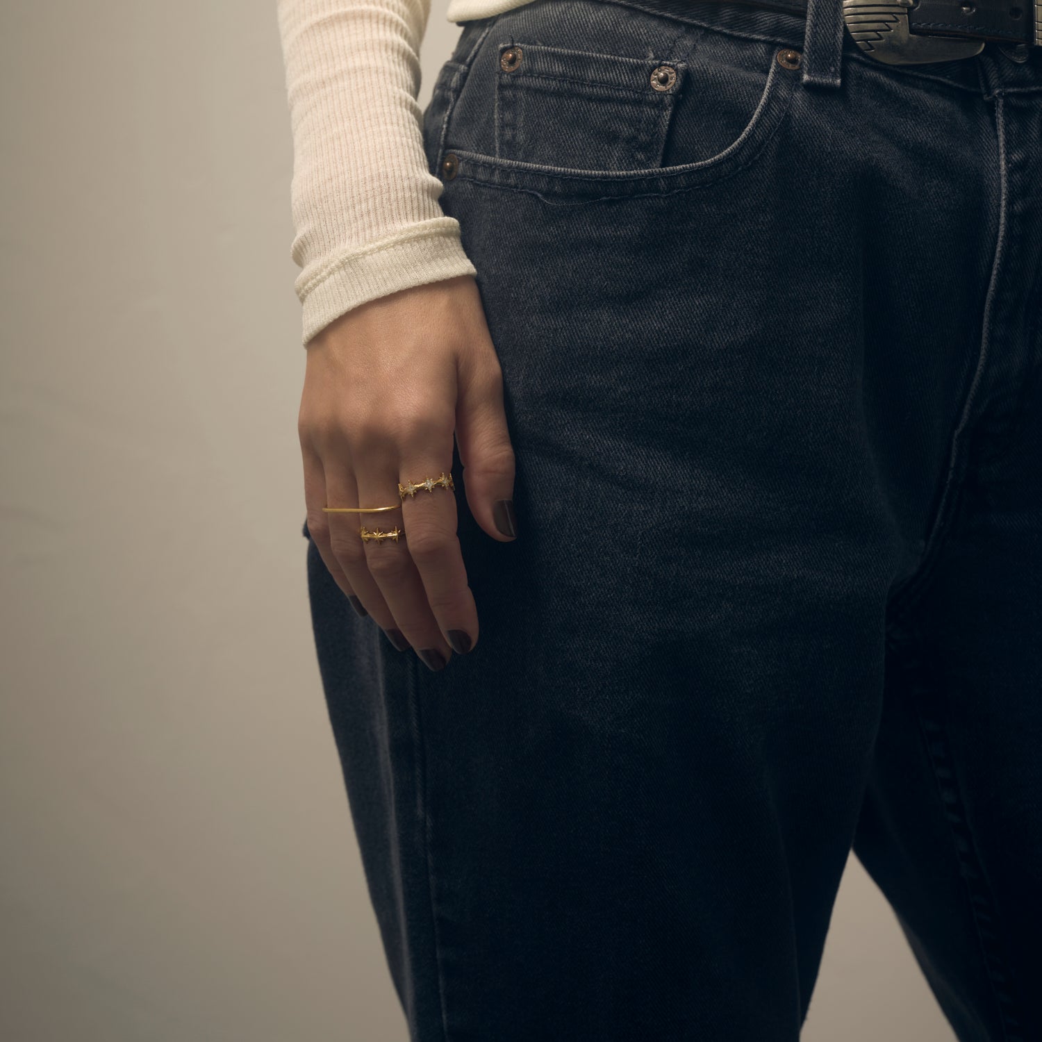 【NEW】8star earcuff (gold)