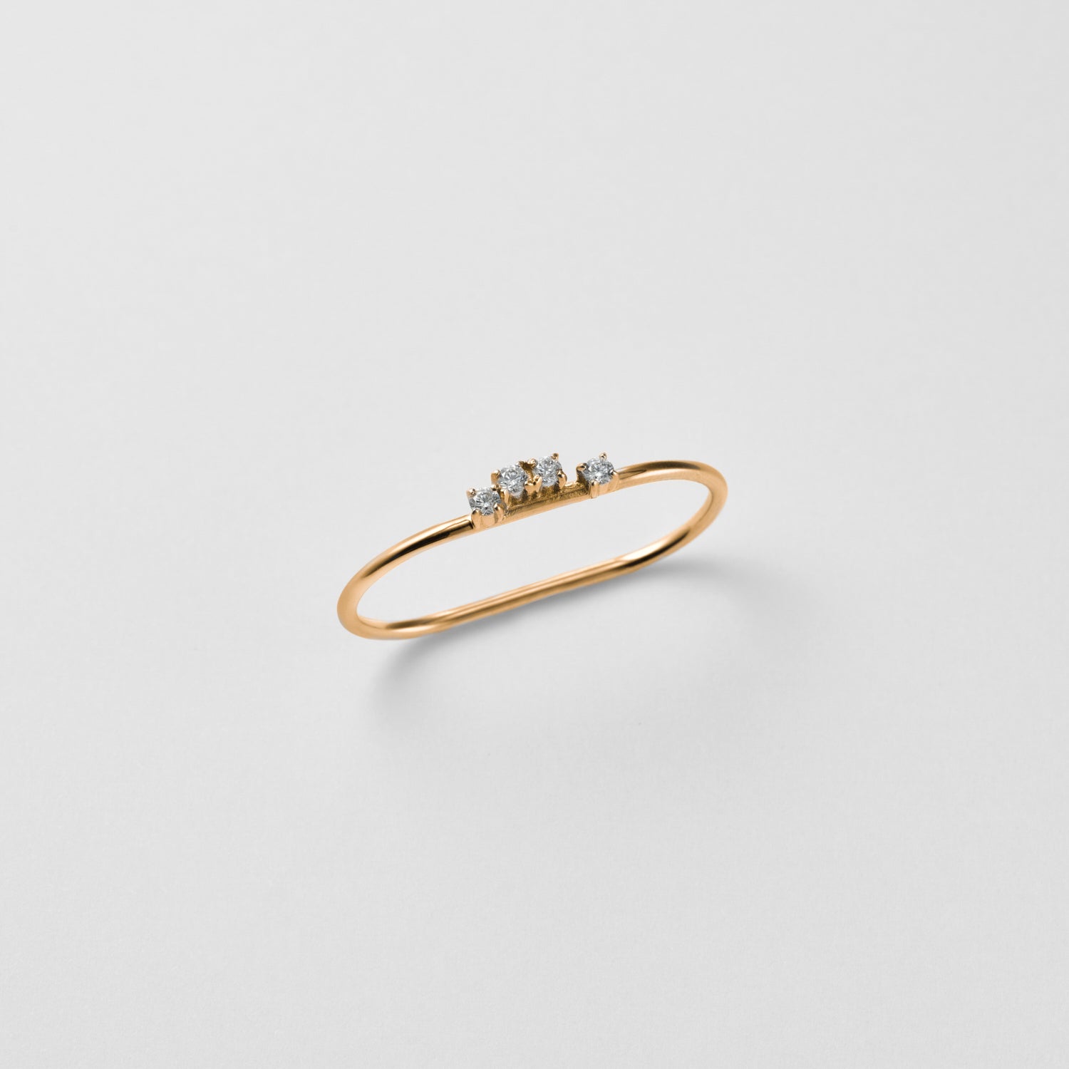 4stones Double ring (gold)