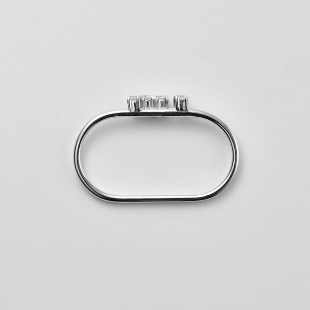 4 stones Double ring