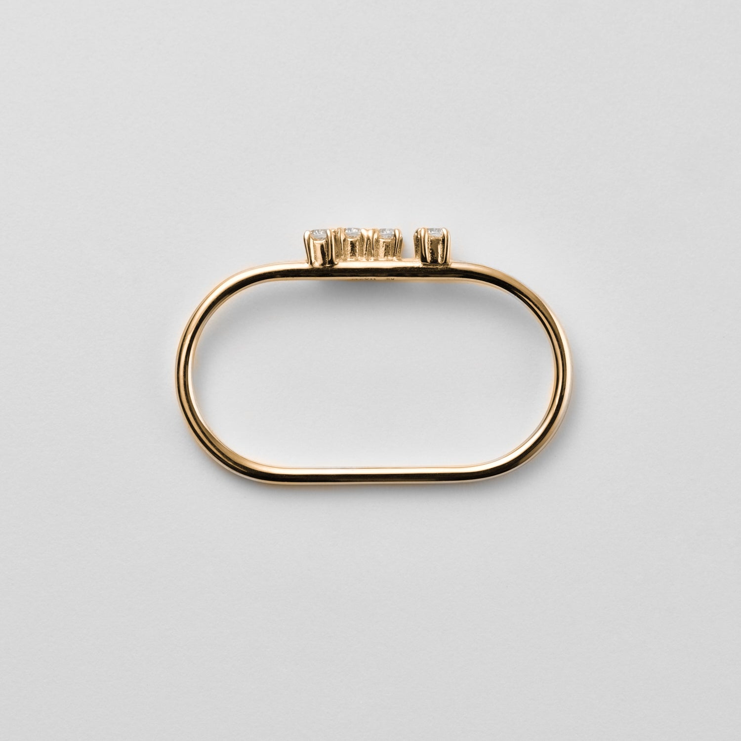 4stones Double ring (gold)