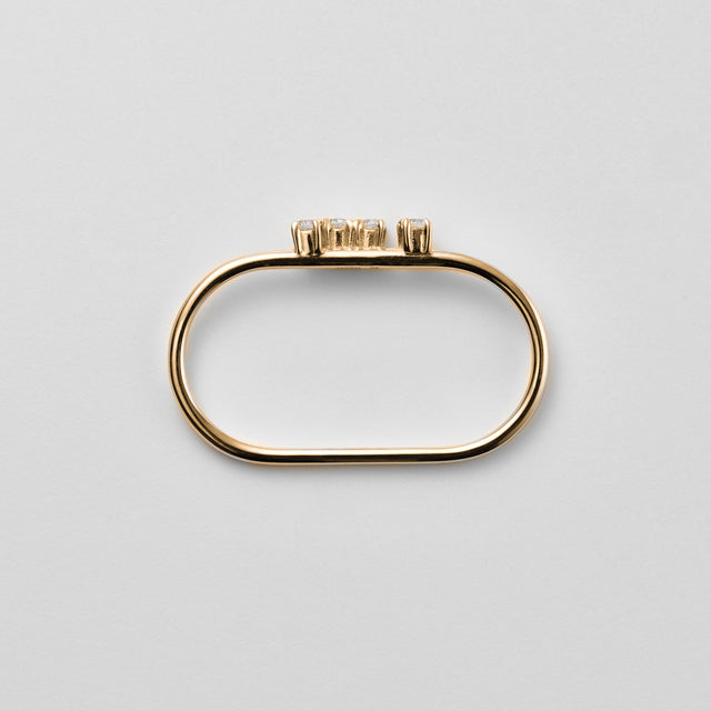 4stones Double ring (gold)