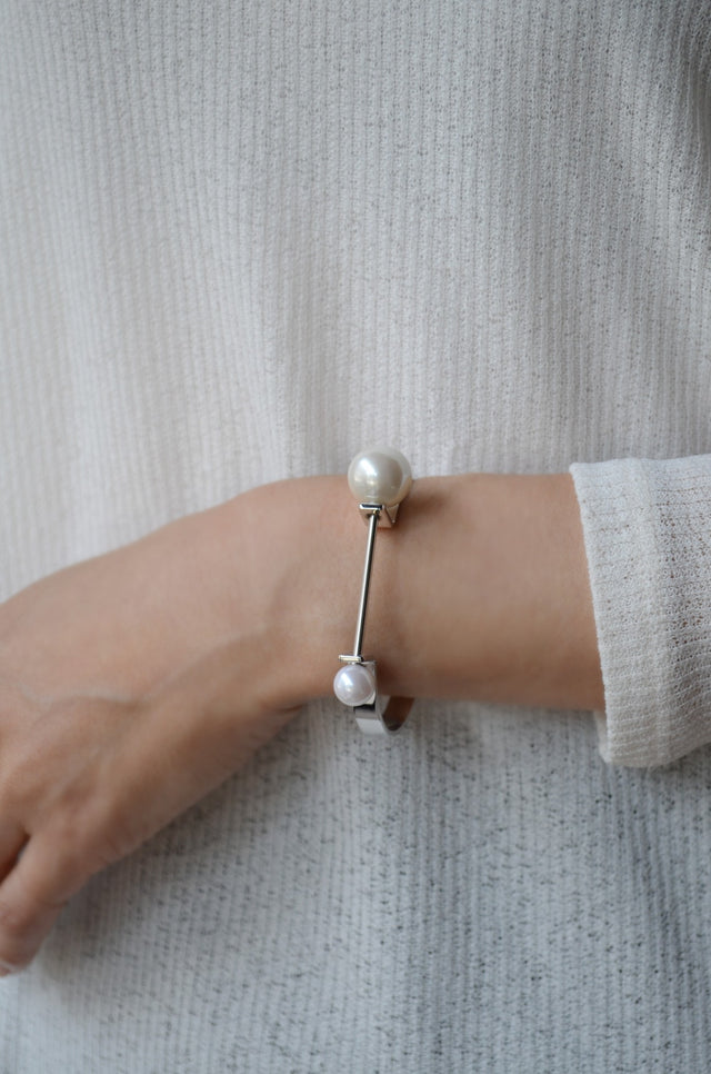 tiepin bangle (6mm / silver)