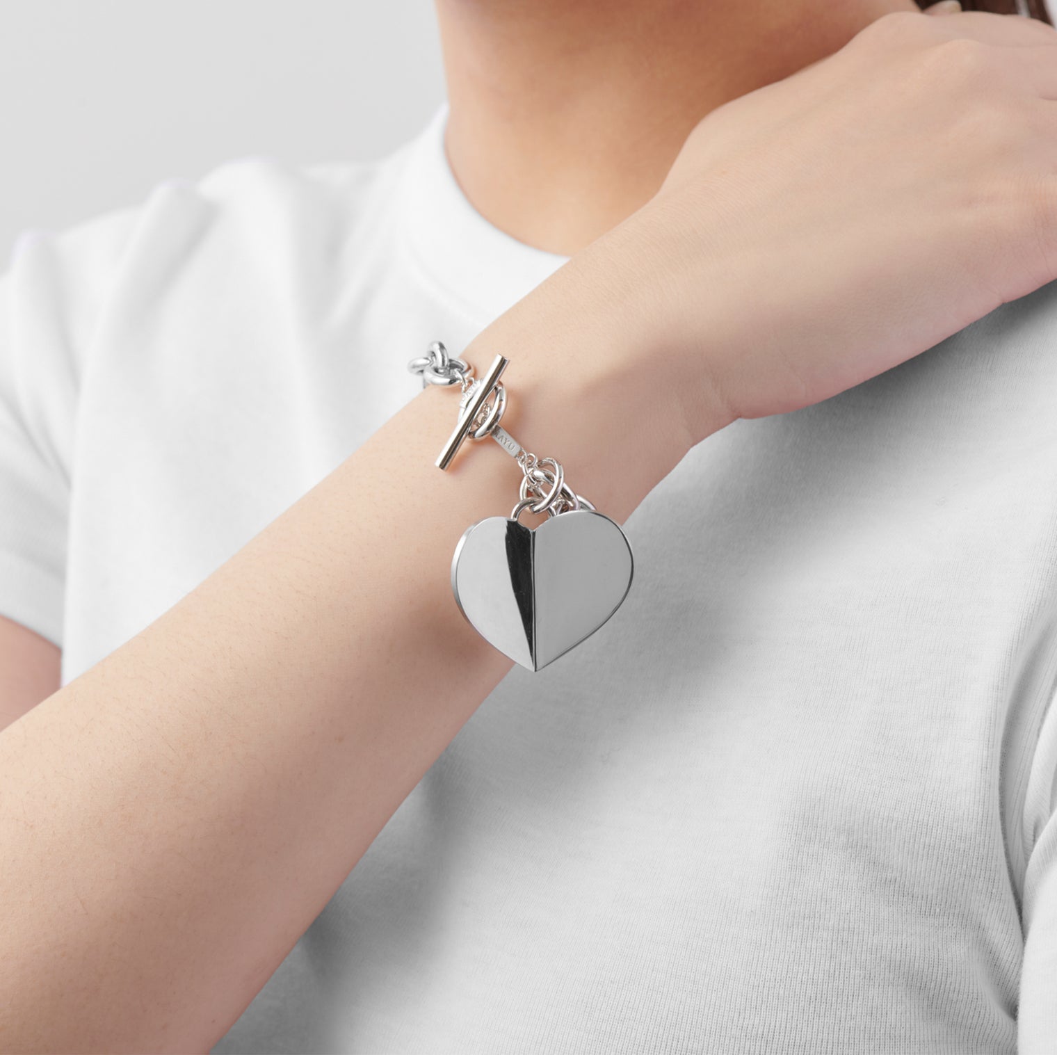 Big heart charm (silver)