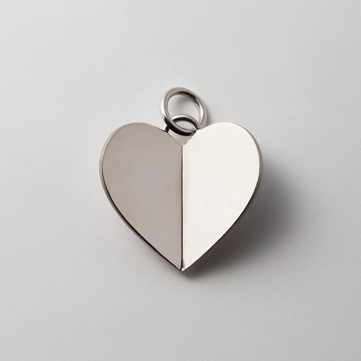 Cord necklace & Big heart charm(silver)