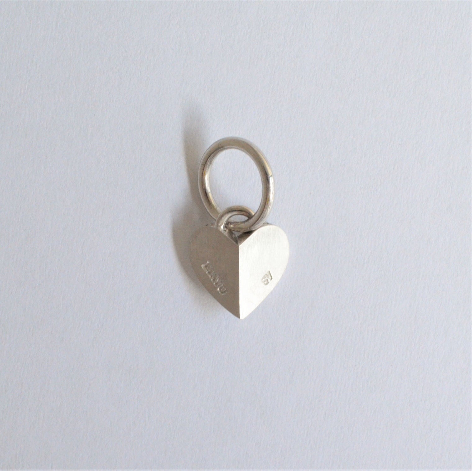 Small heart charm (silver / cubic zirconia)