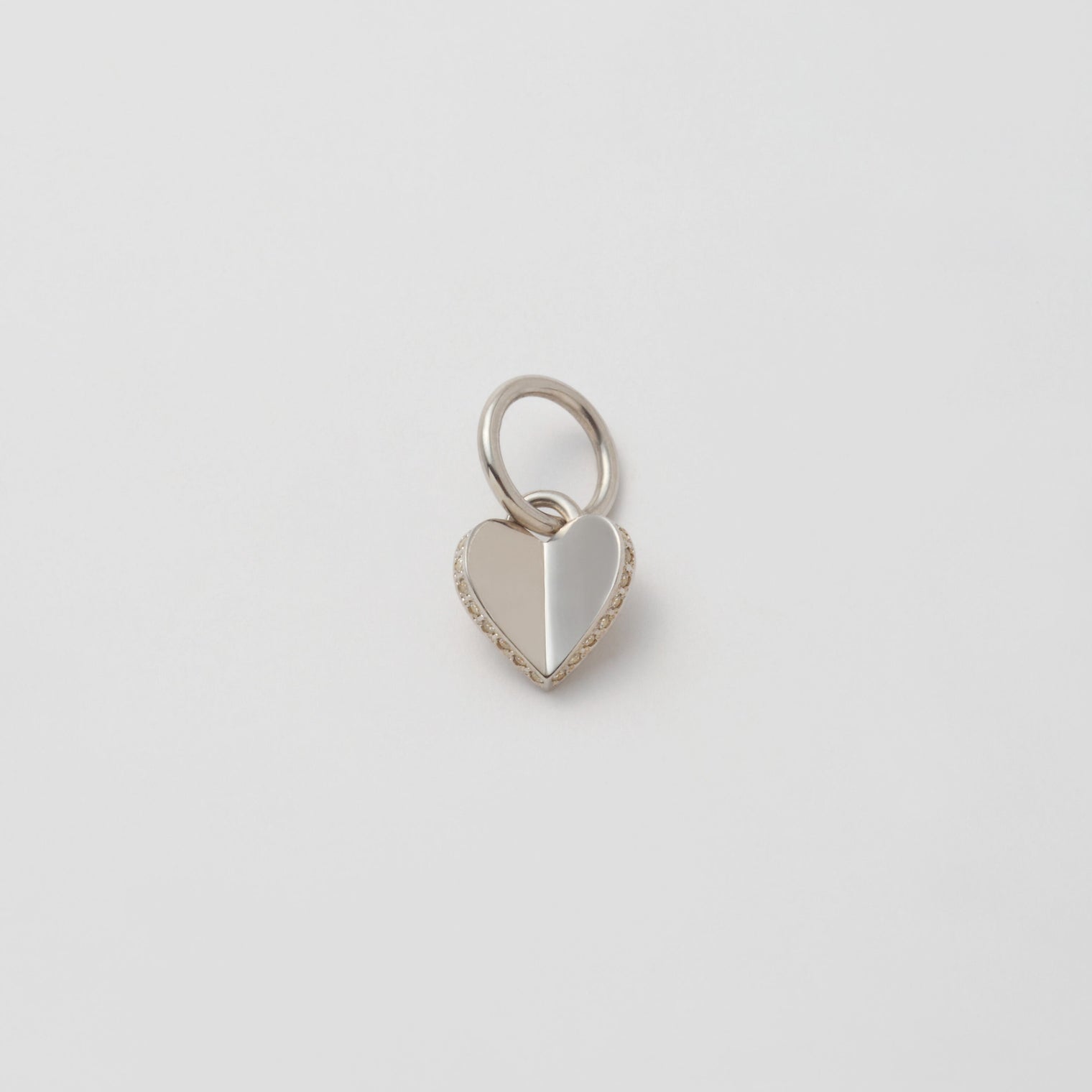 Small heart charm (silver / cubic zirconia)