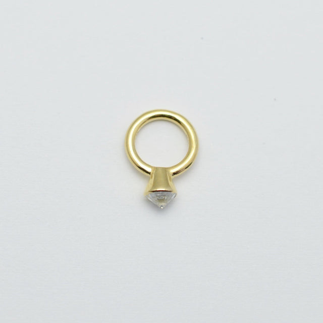 Baby ring charm / Hoop pierced earring