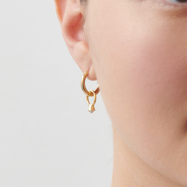 Baby ring charm / Hoop pierced earring