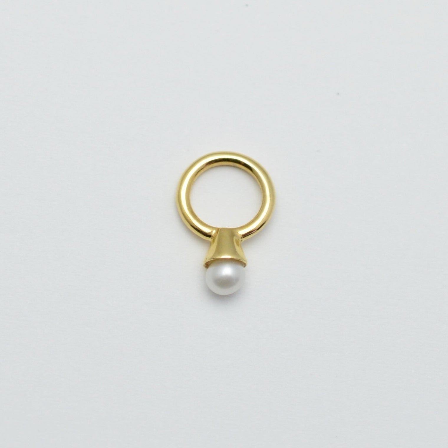 Baby ring charm / Hoop pierced earring