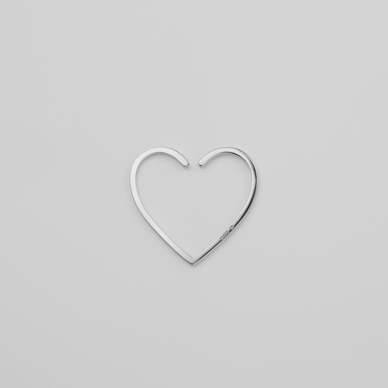 【New】Hoop heart earcuff (Large/ silver)