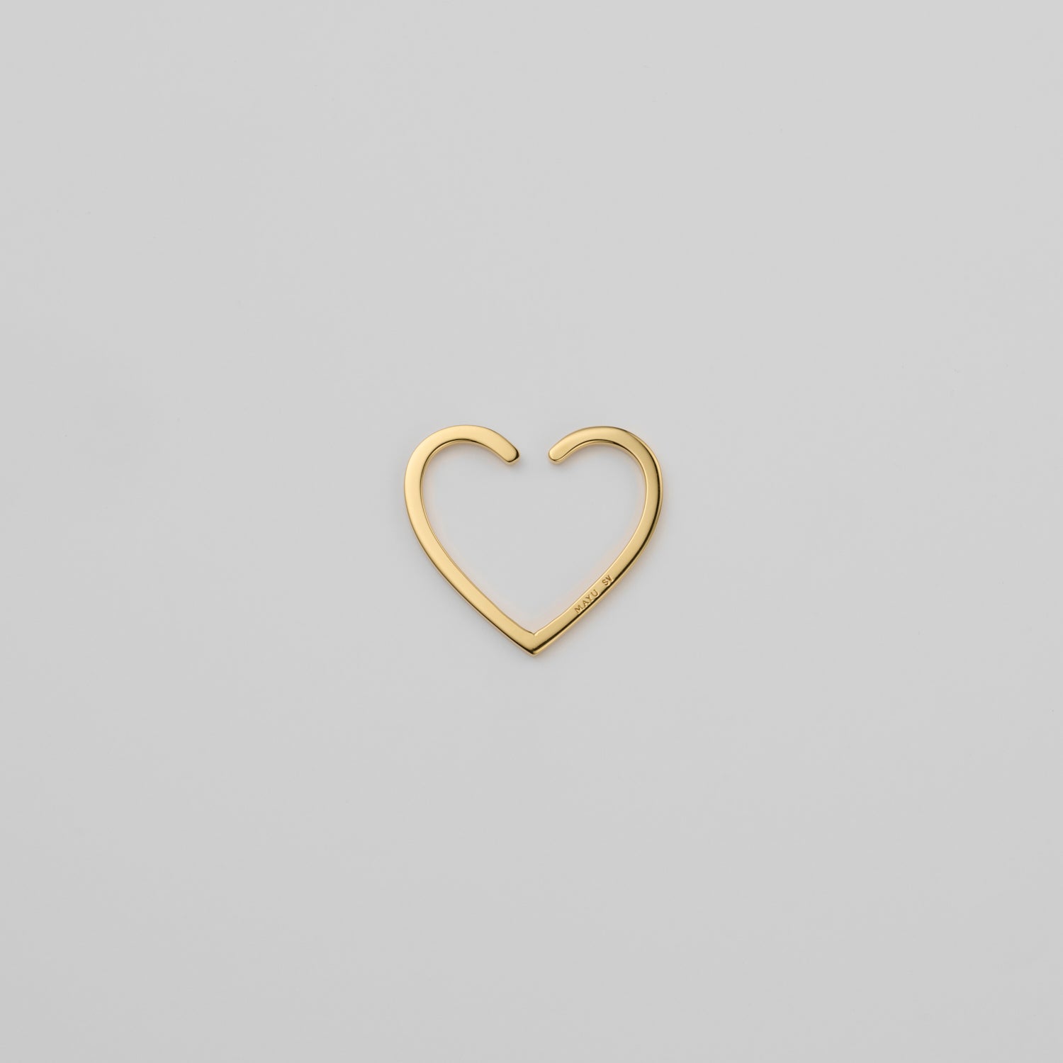 【New】Hoop heart earcuff (middle/ gold)