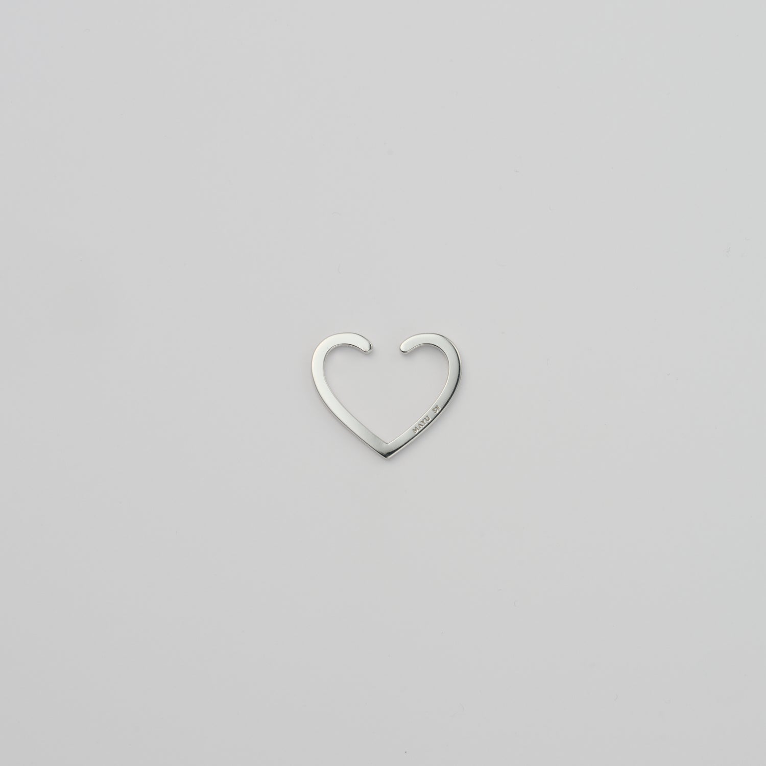 【New】Hoop heart earcuff (small/ silver)