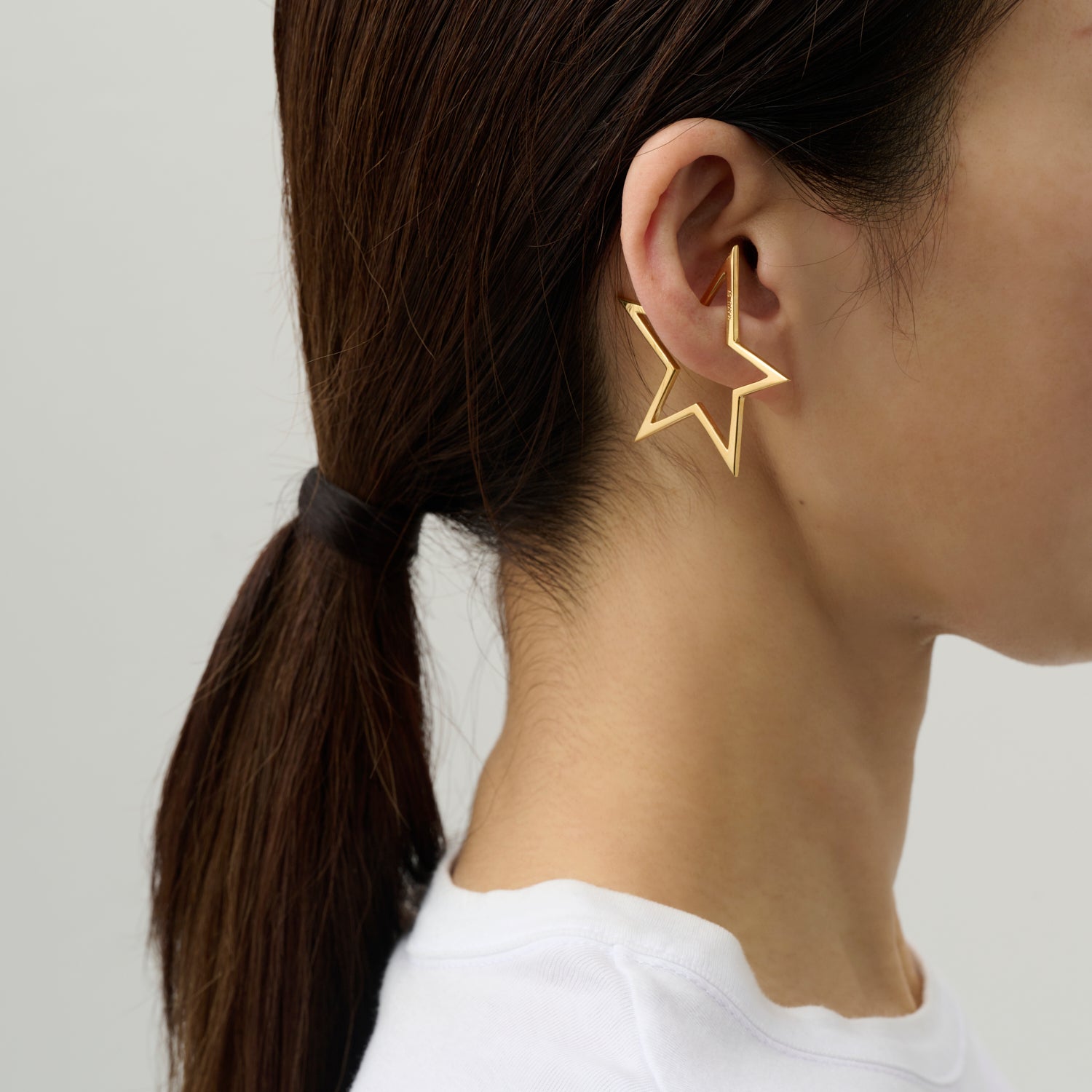 【New】Hoop star earcuff (Large/gold)
