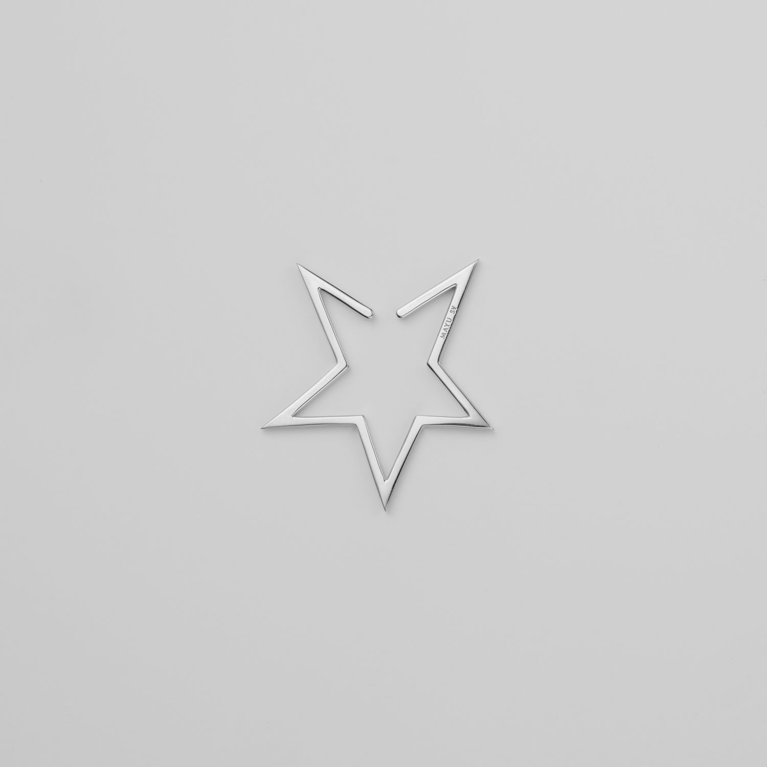 【New】Hoop star earcuff (Large/silver)