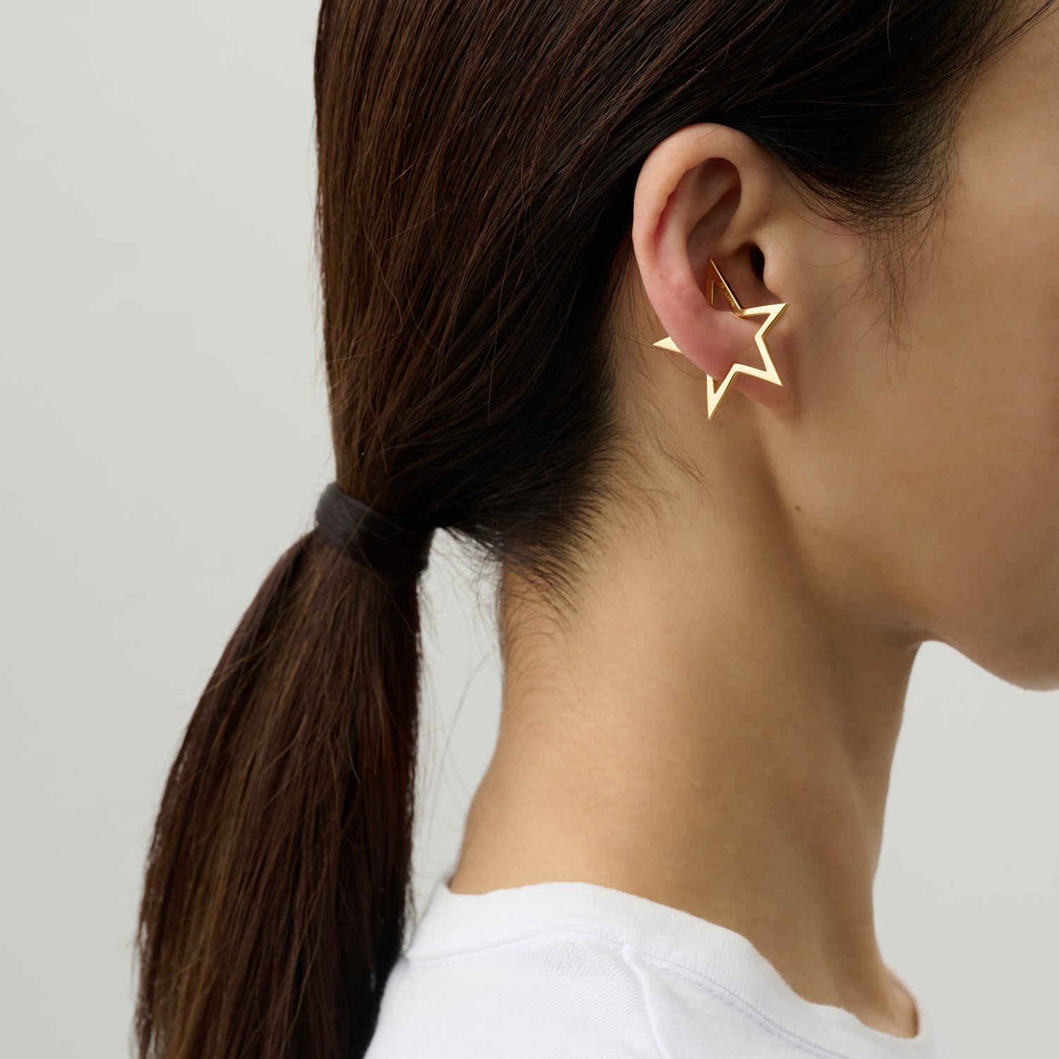 【New】Hoop star earcuff (middle/gold)