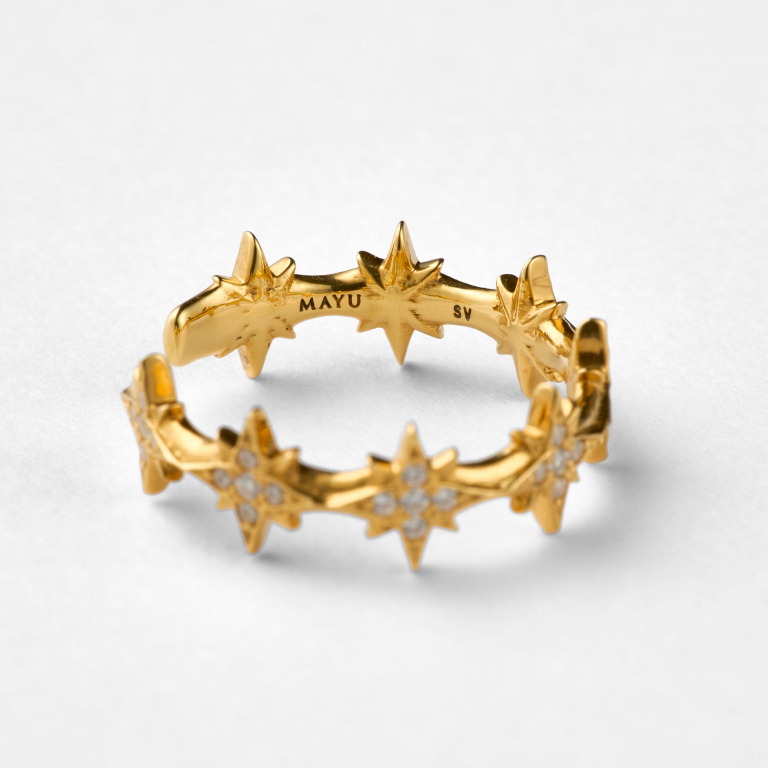 【NEW】8star earcuff (gold/cubic zirconia)