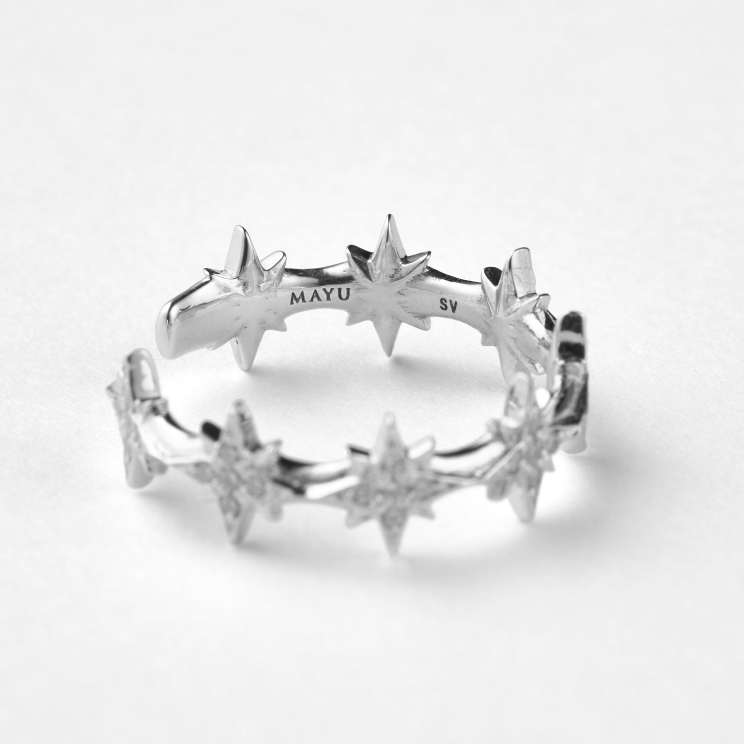 【NEW】8star earcuff (silver/cubic zirconia)