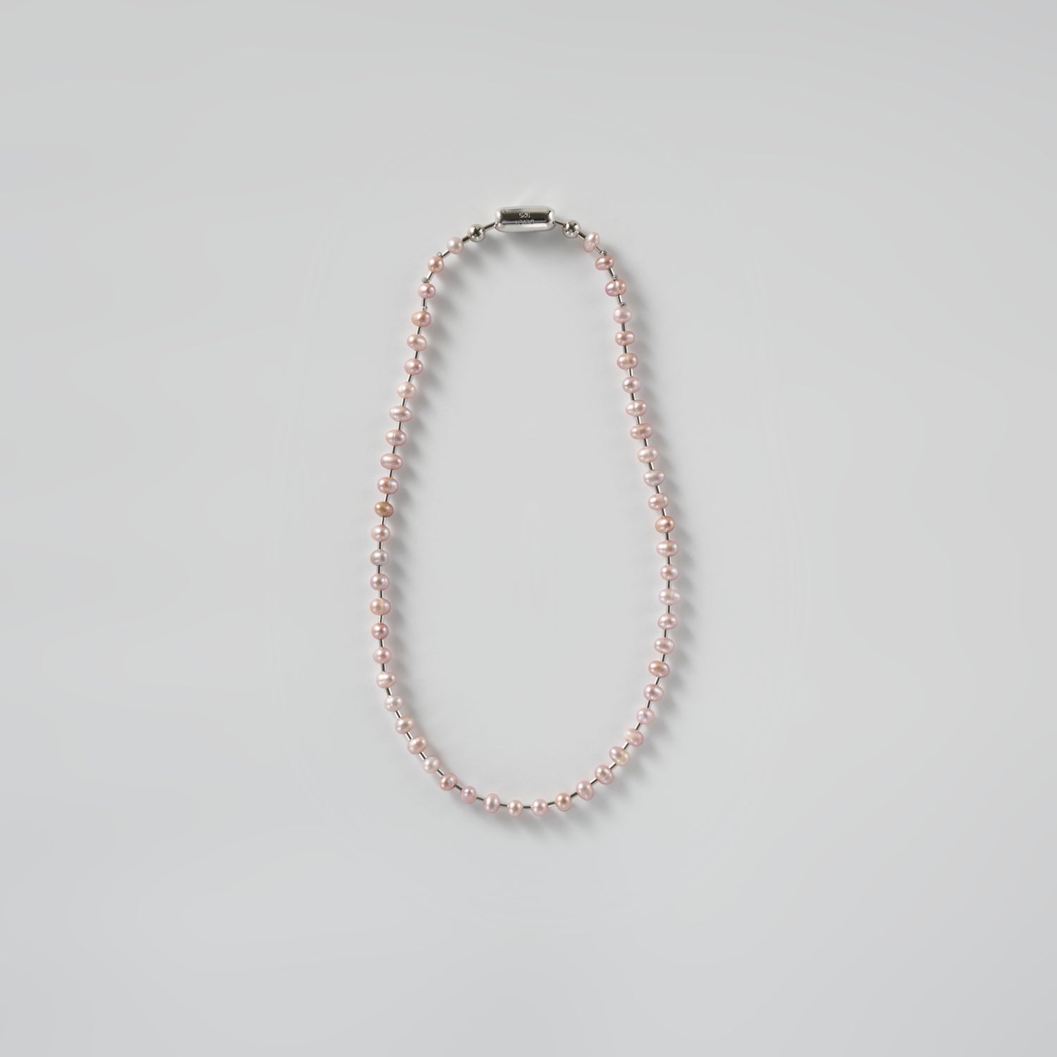 LIMITED COLLECTION【Freshwater pearl Ball chain necklace (Potet/Pink)】