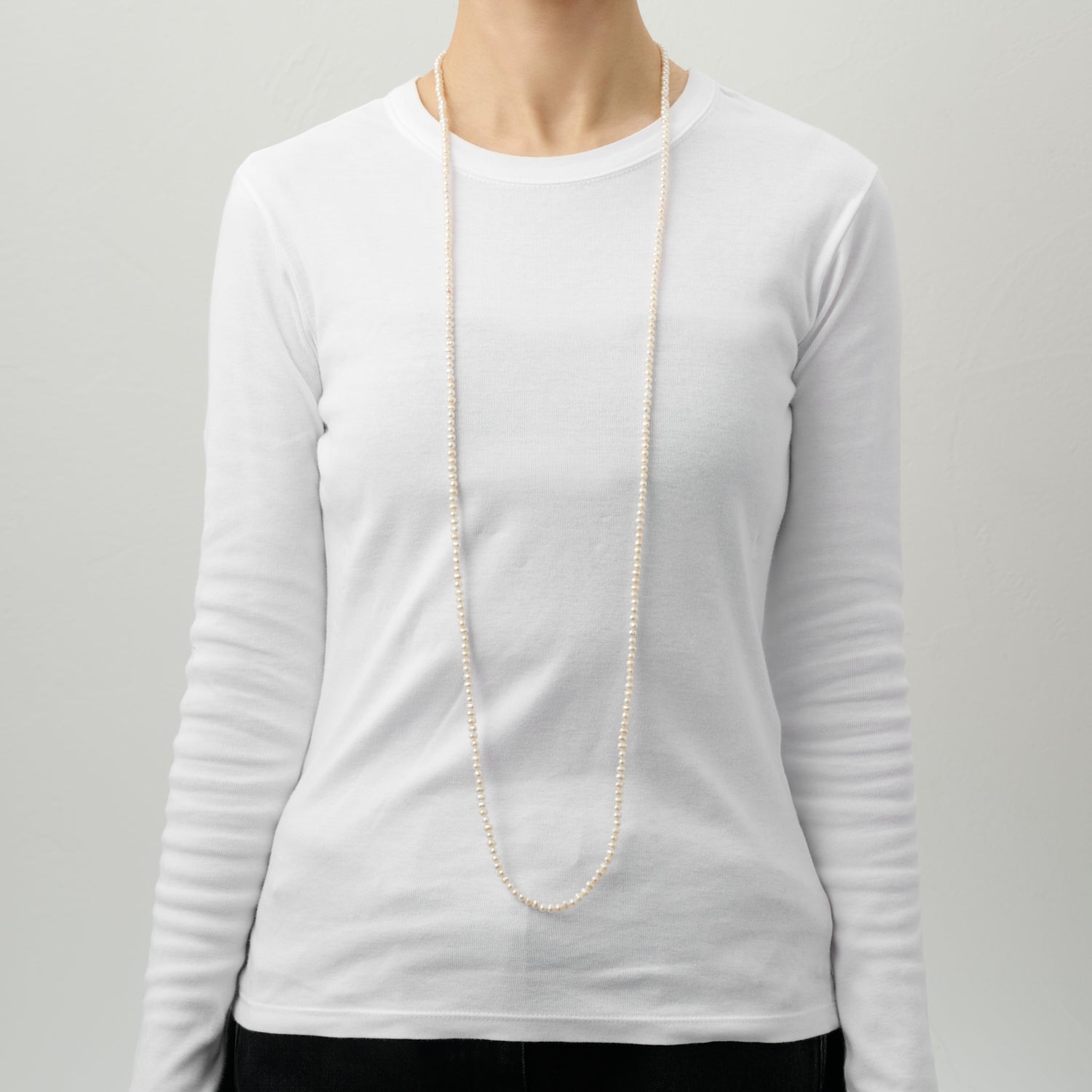 LIMITED COLLECTION【Freshwater pearl Ball chain necklace (mini Potet) 】