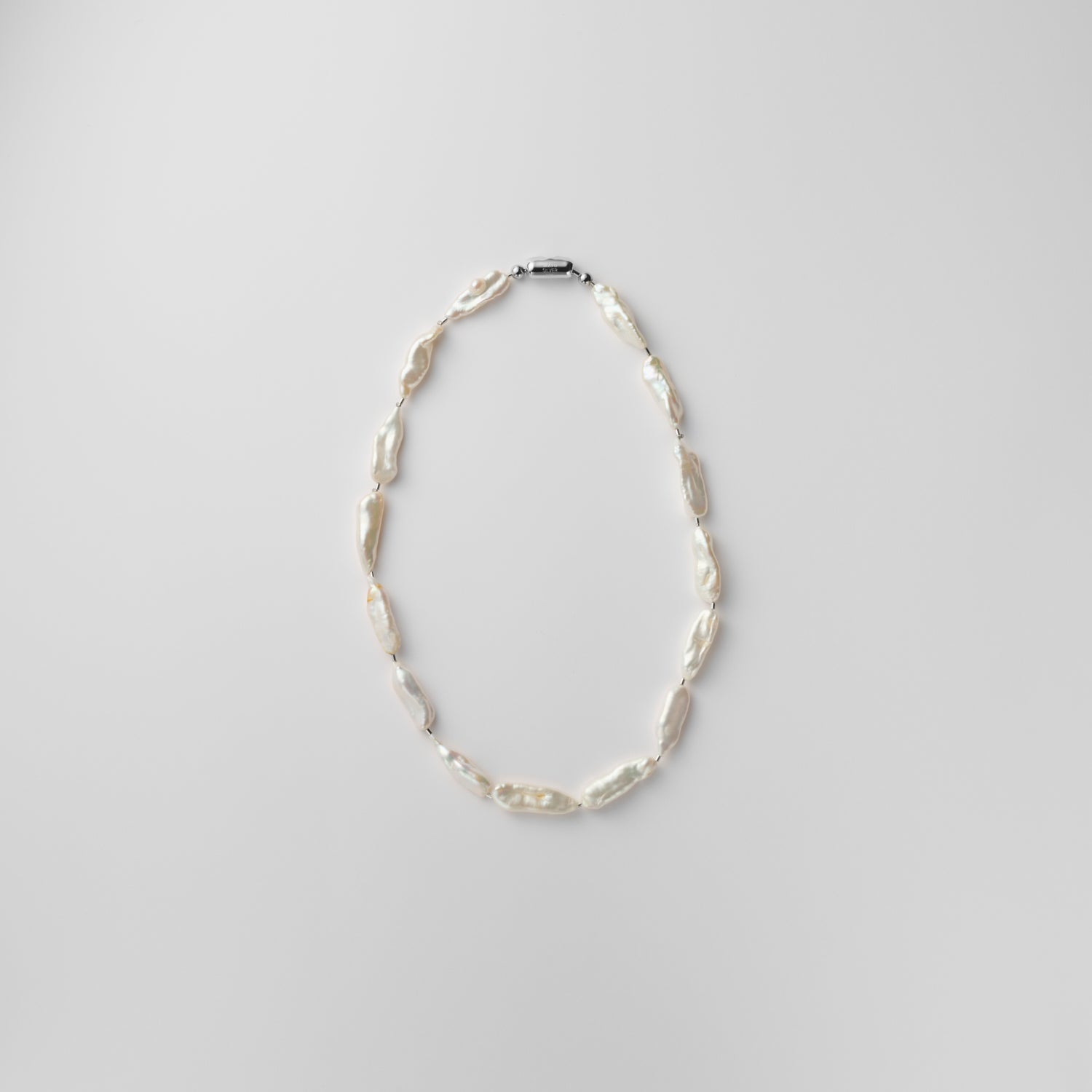 LIMITED COLLECTION【Freshwater pearl ball chain necklace (stick)】