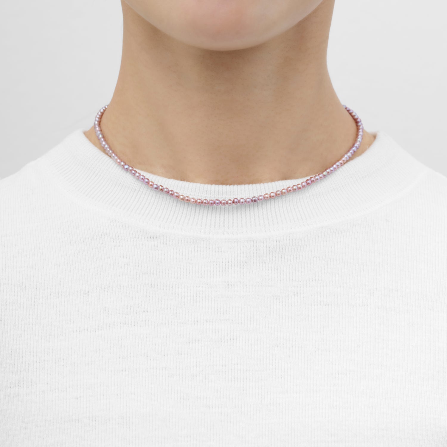 【 NEW 】 LIMITED COLLECTION【Freshwater pearl ball chain necklace (seed/Pink)】