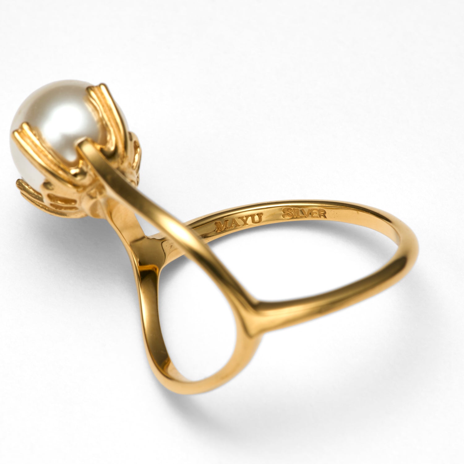 【 NEW 】ring motif ring (pearl/gold)