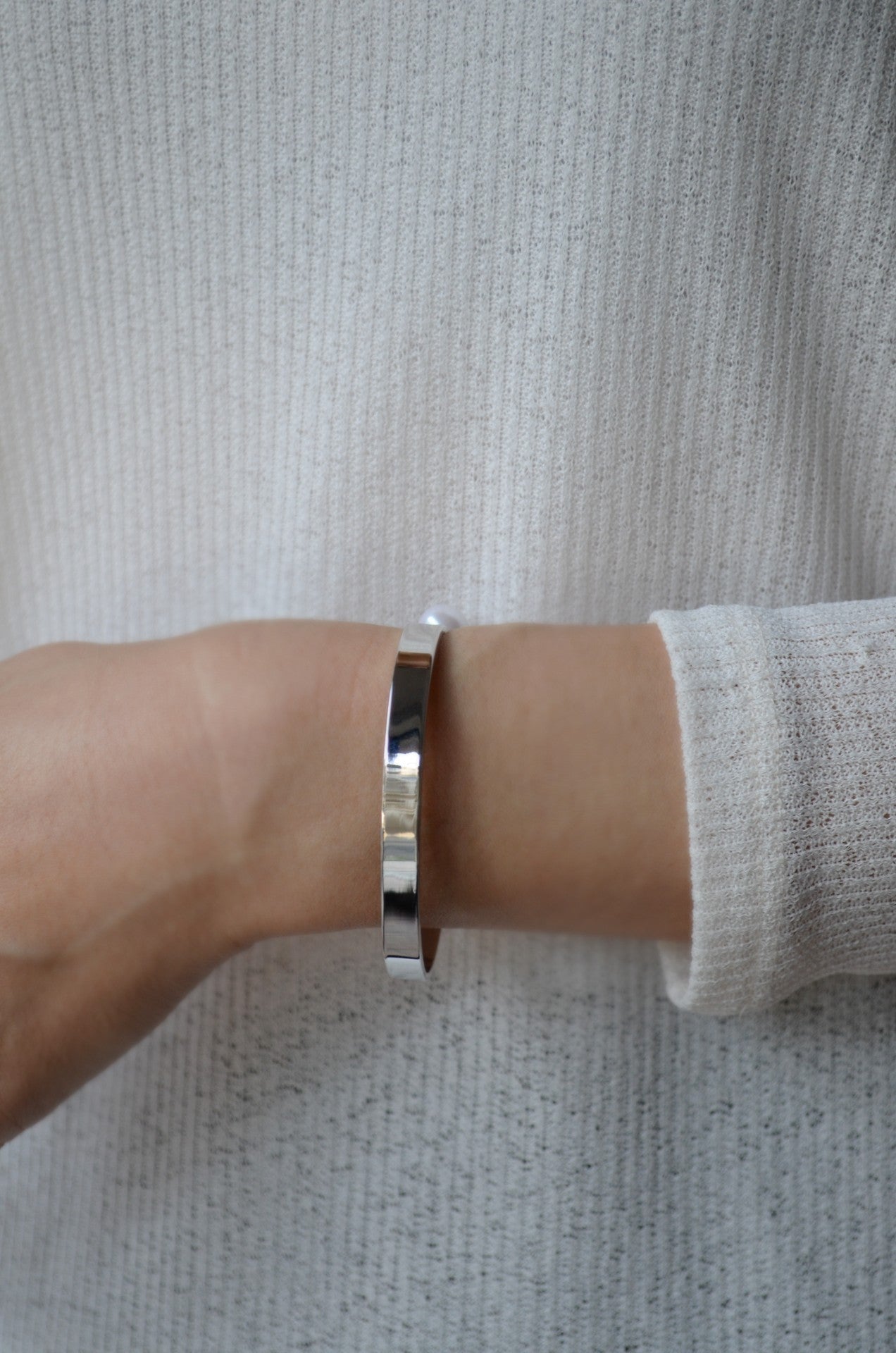 tiepin bangle (6mm / silver)