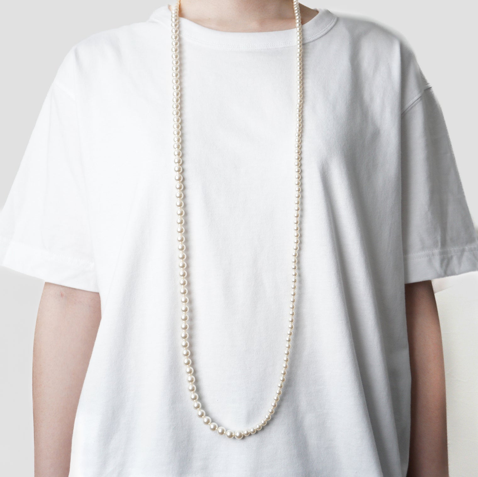 pearl necklace (6mm×8mm pearl / 120cm)