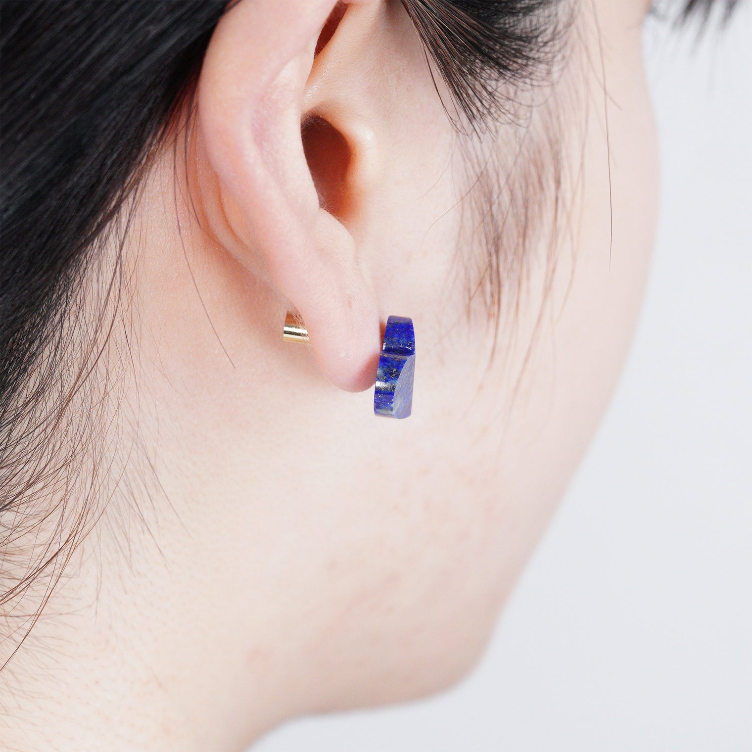 【 One of a kind 】Heart pierced earring (Lapis lazuli / K10 post)